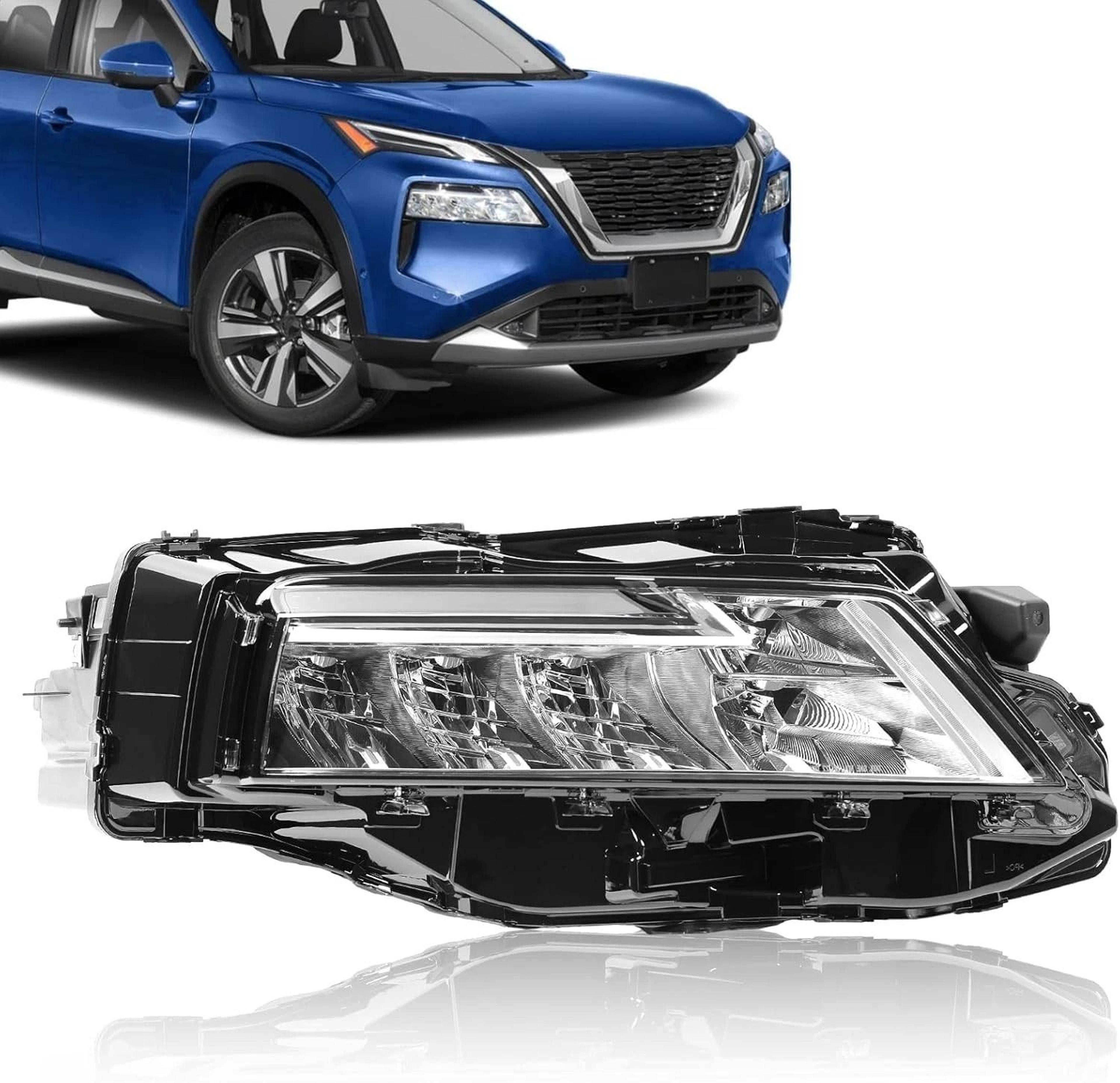 nissan rogue passenger side led headlight right oem style replacement