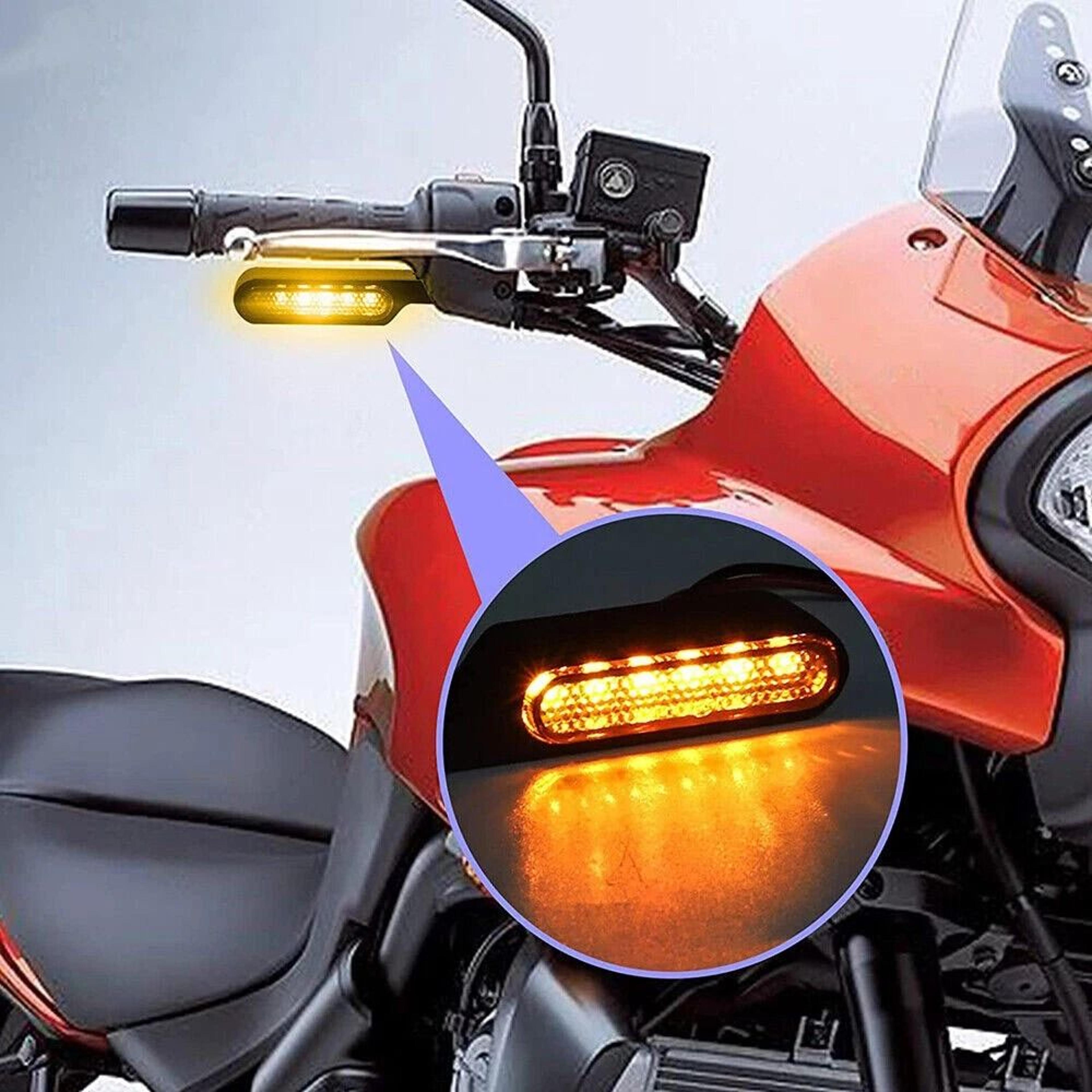 harley sportster led turn signals with running lights for mirror mount