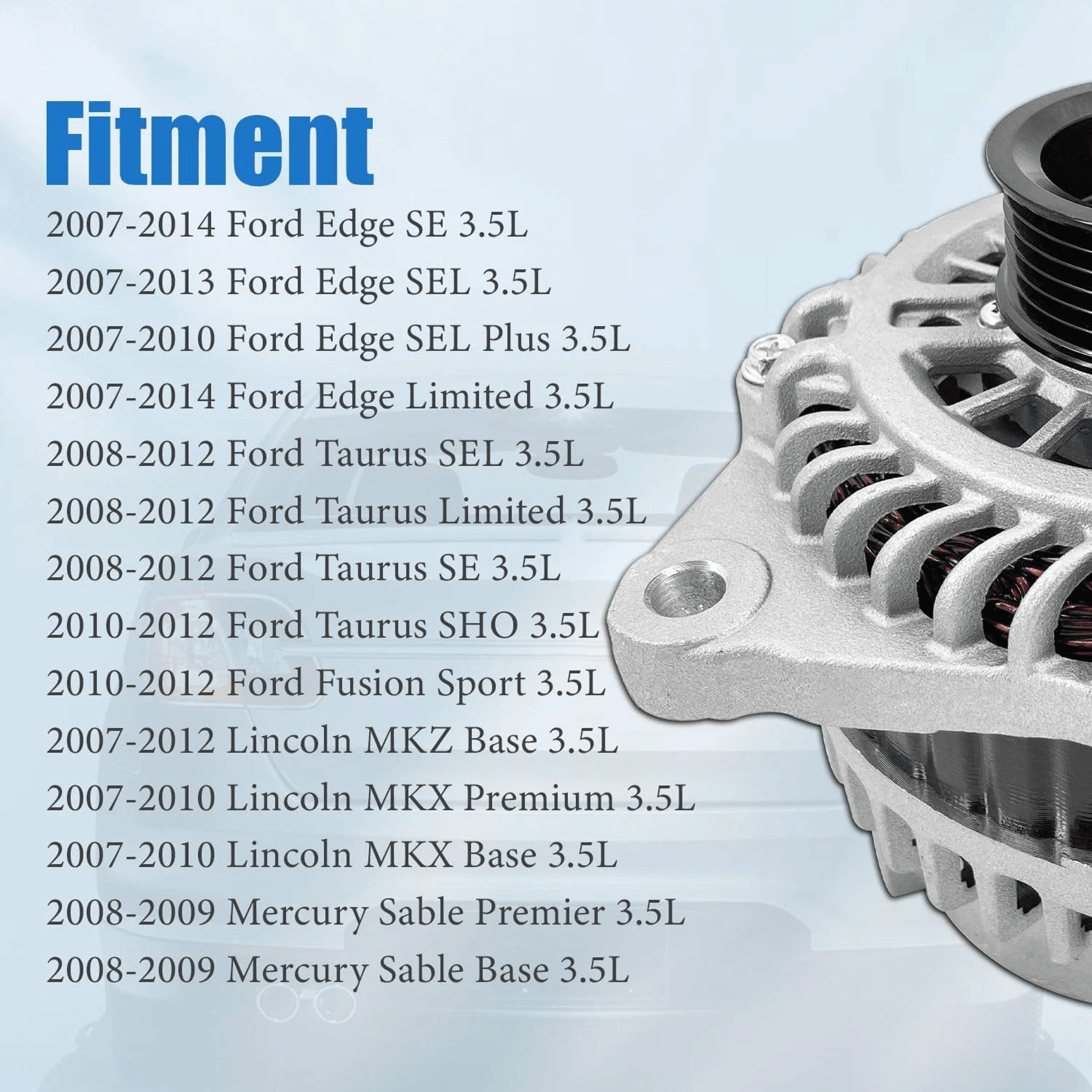 Alternator For Ford Edge Fusion Taurus 7