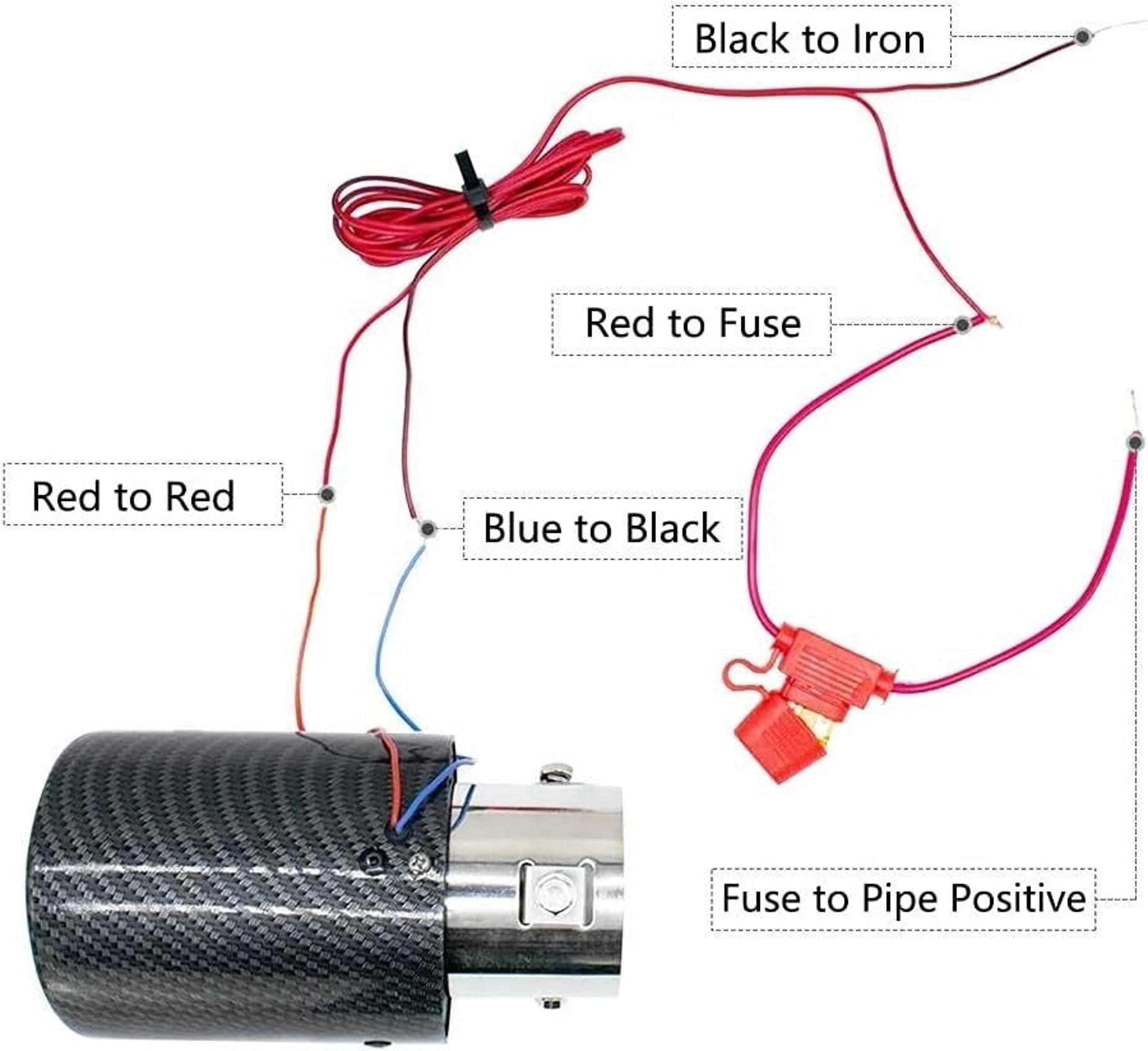 Universal LED Carbon Fiber Exhaust Tip 4