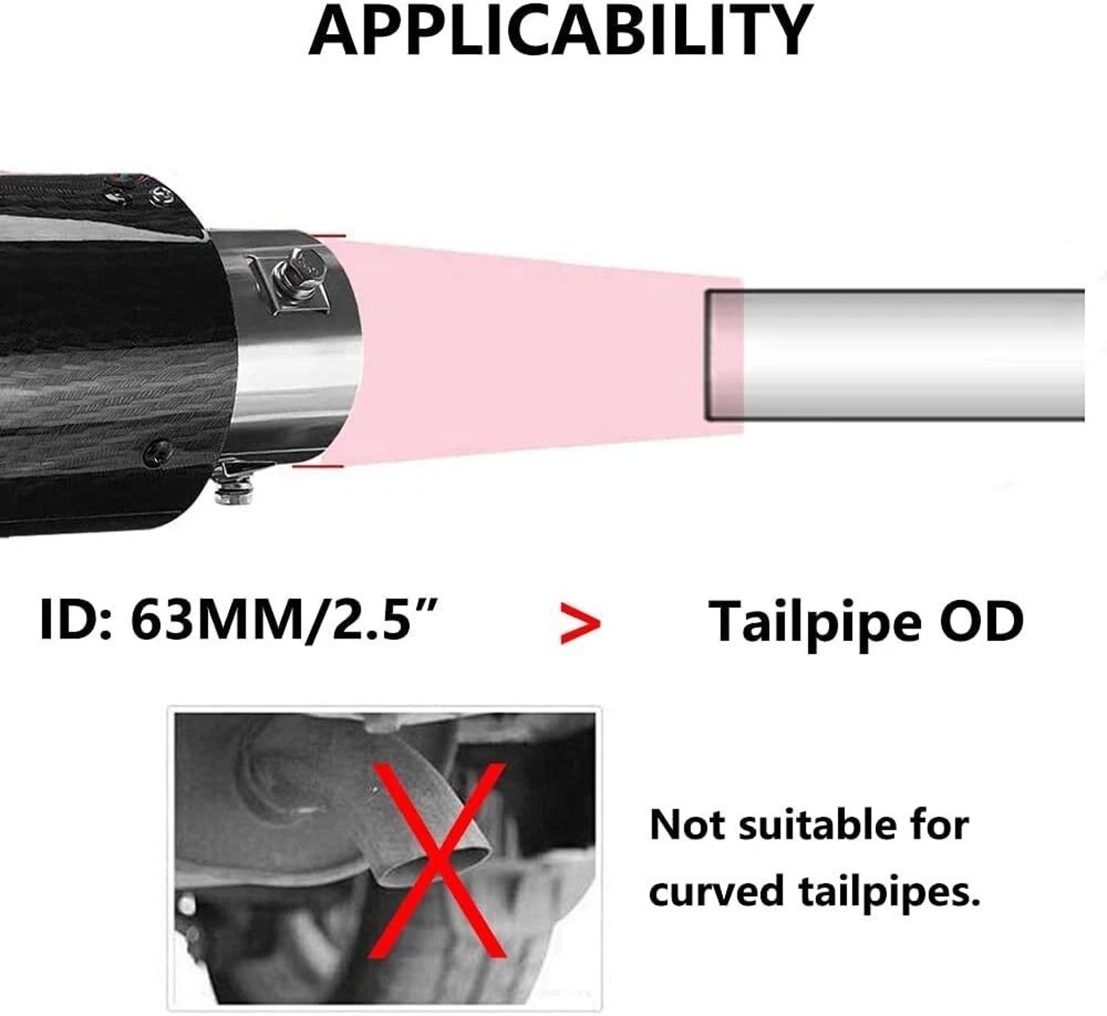 Universal LED Carbon Fiber Exhaust Tip 5