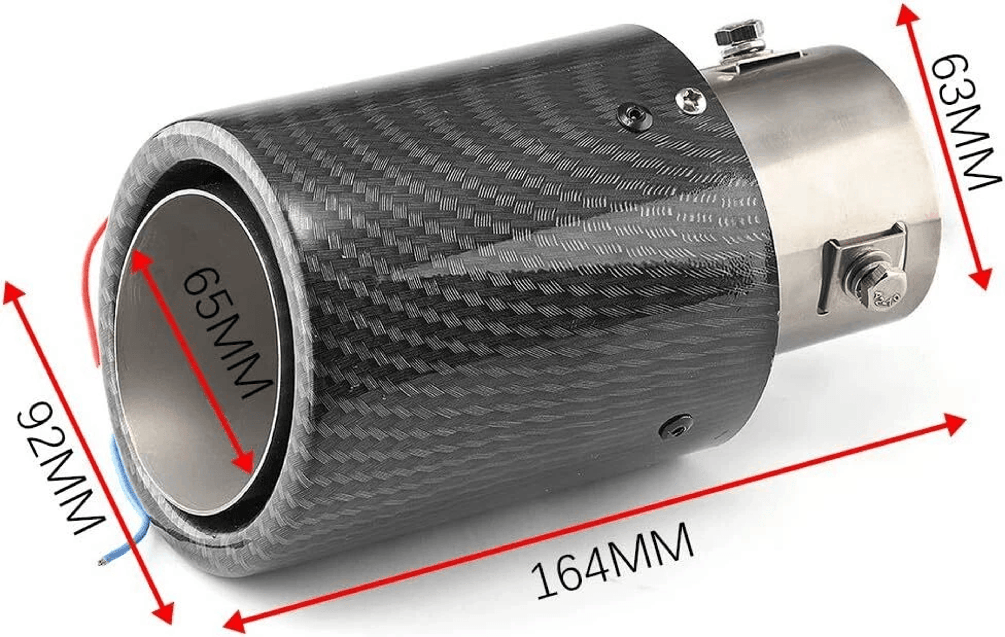Universal LED Carbon Fiber Exhaust Tip 8