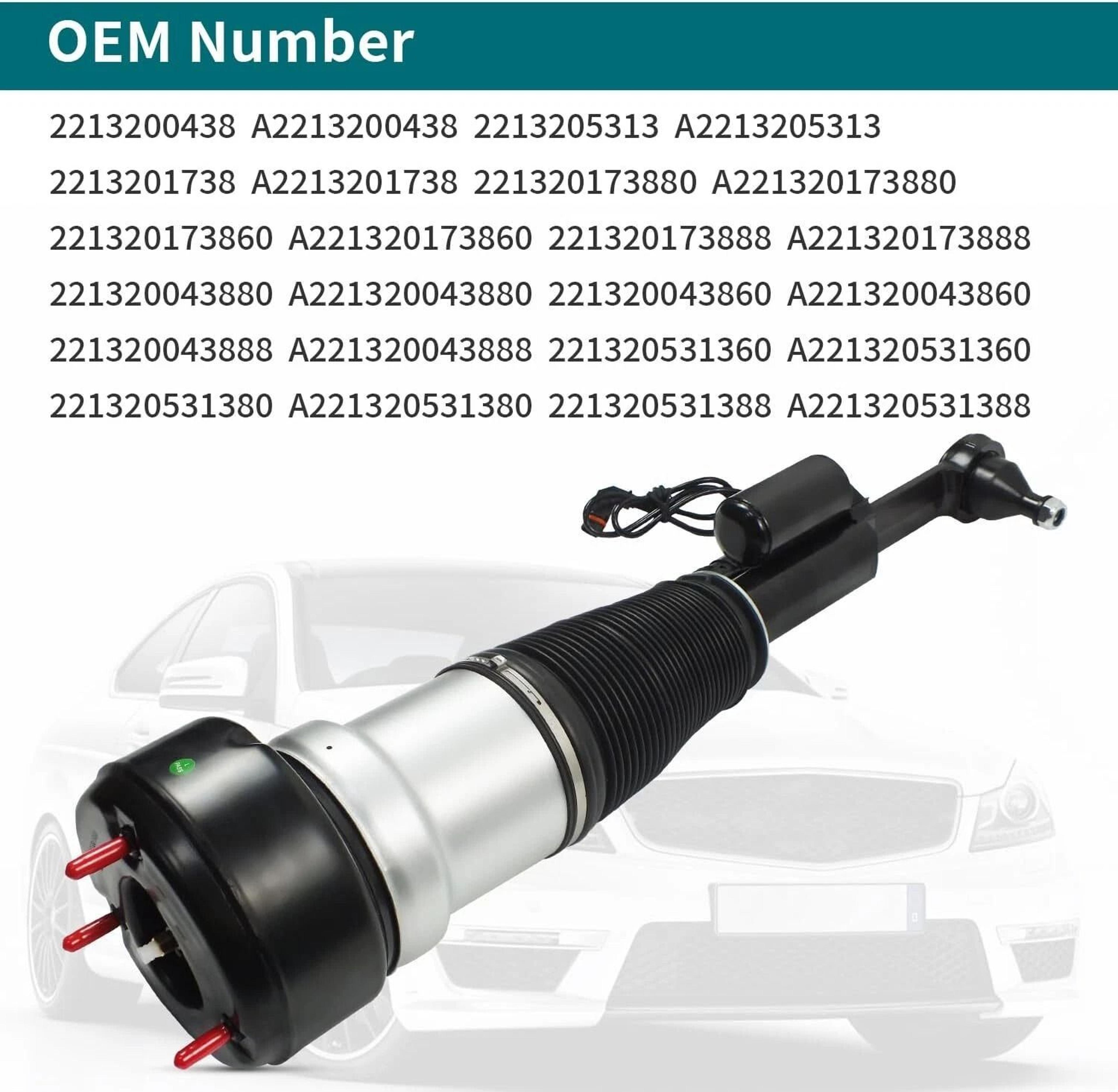 Mercedes 4Matic Front Air Suspension Struts Pair 7