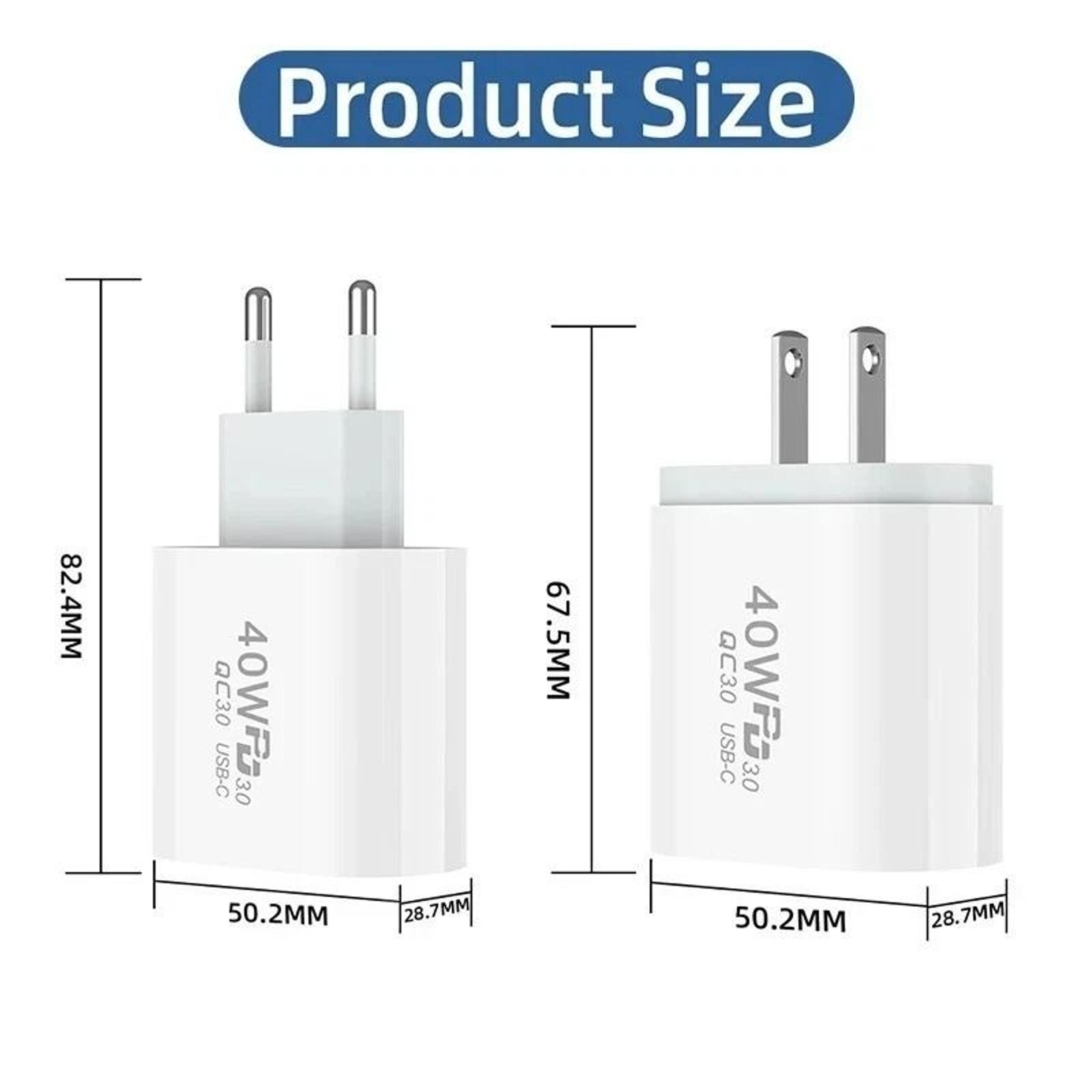 USB C PD Fast Charger Multi Port Wall Adapter For IPhone Samsung Xiaomi MacBook 1