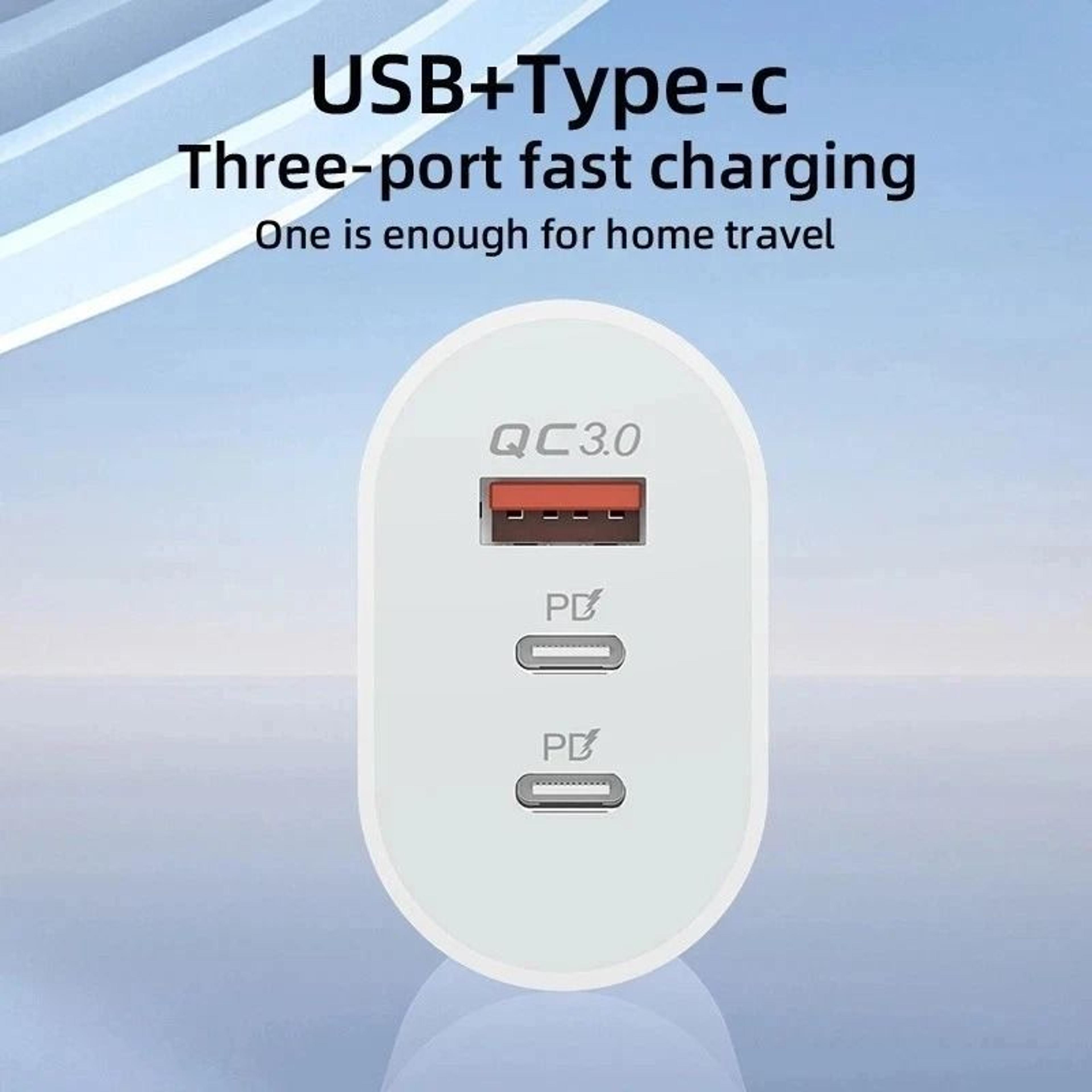 USB C PD Fast Charger Multi Port Wall Adapter For IPhone Samsung Xiaomi MacBook 3