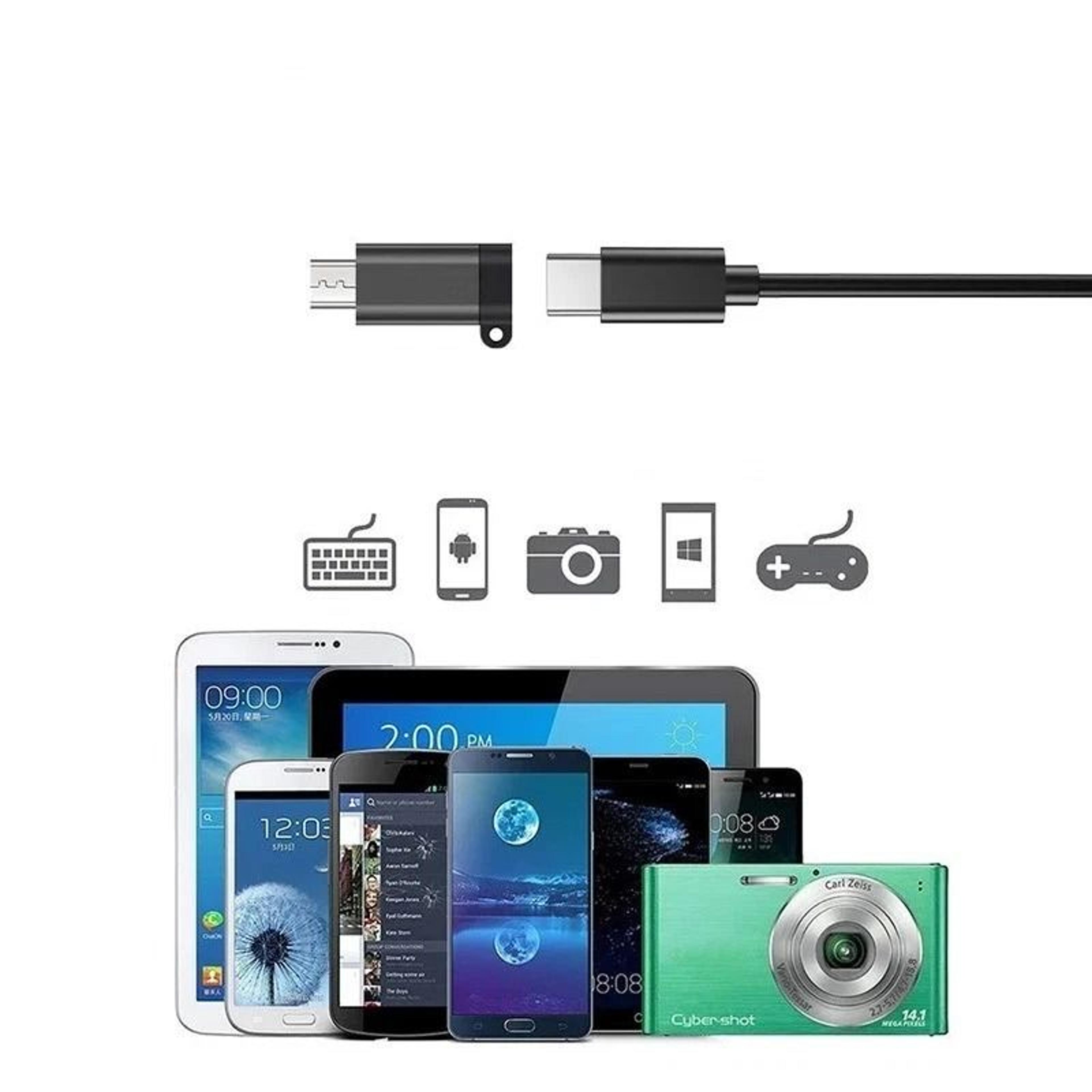 usb c to micro usb adapter for charging and data sync type c female to micro usb male