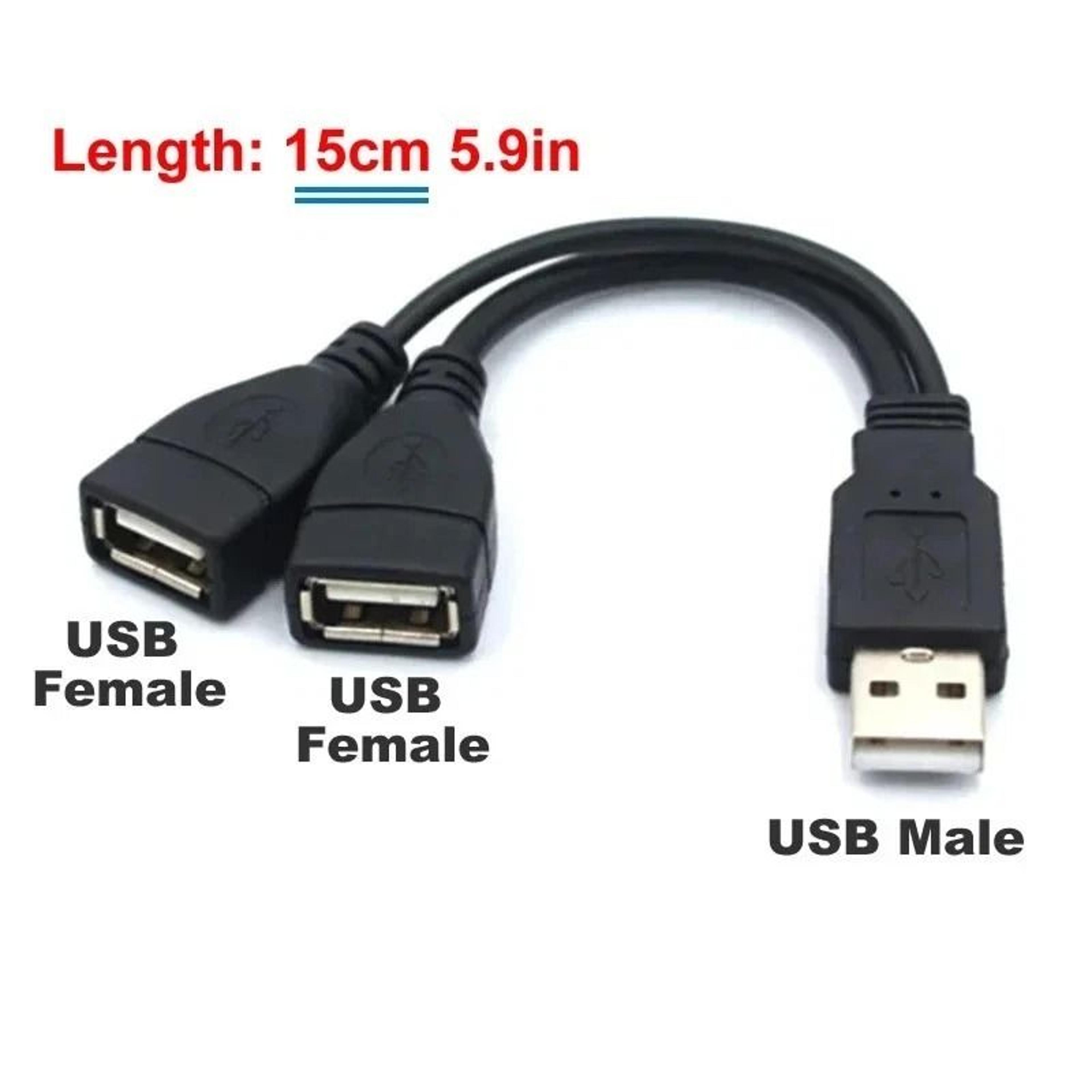 USB Y Splitter Cable 1 Male To 2 Female USB Extension Adapter For PC And Car 1