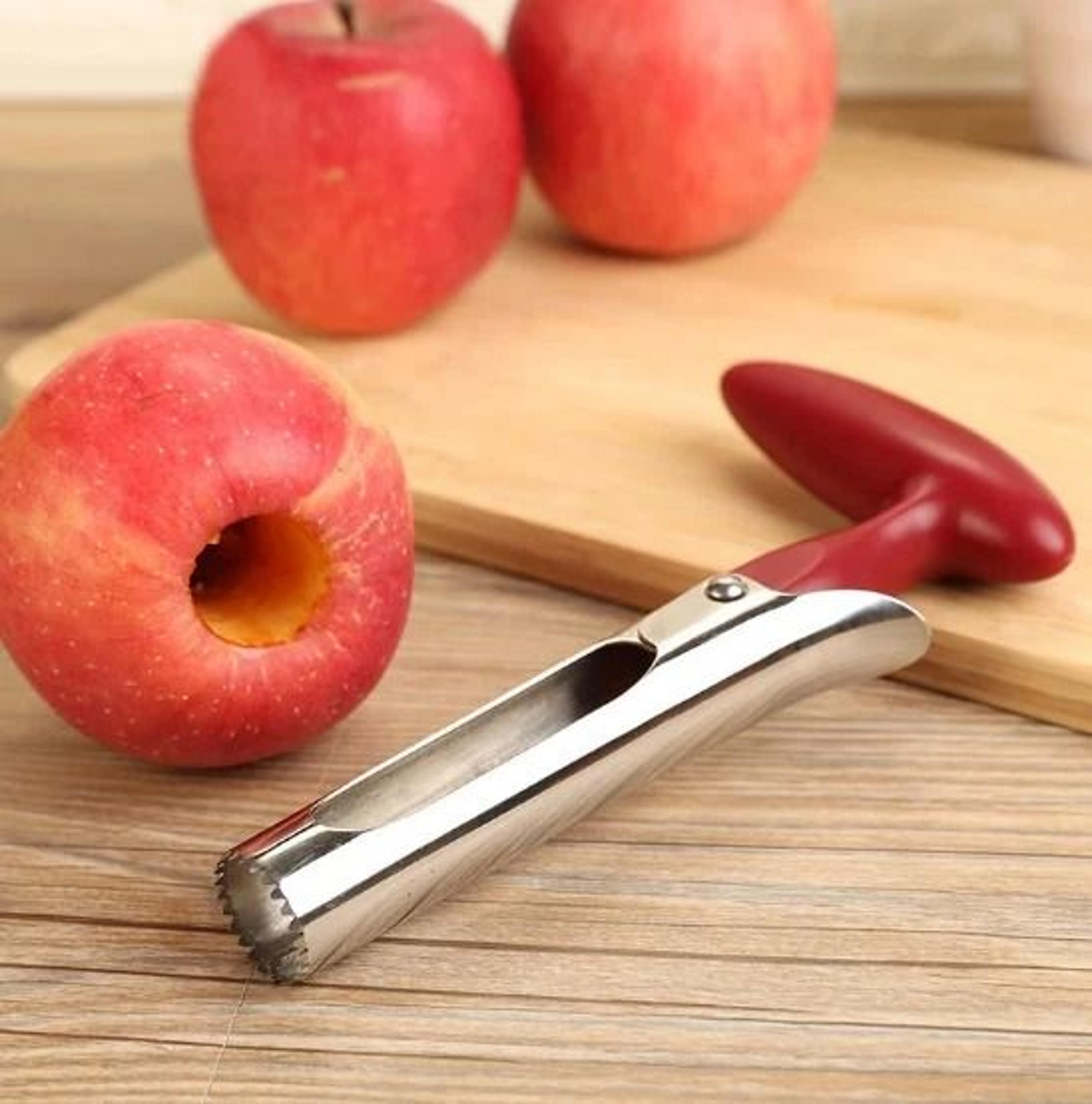 stainless steel apple corer set easy apple core remover for fruit and pear prep