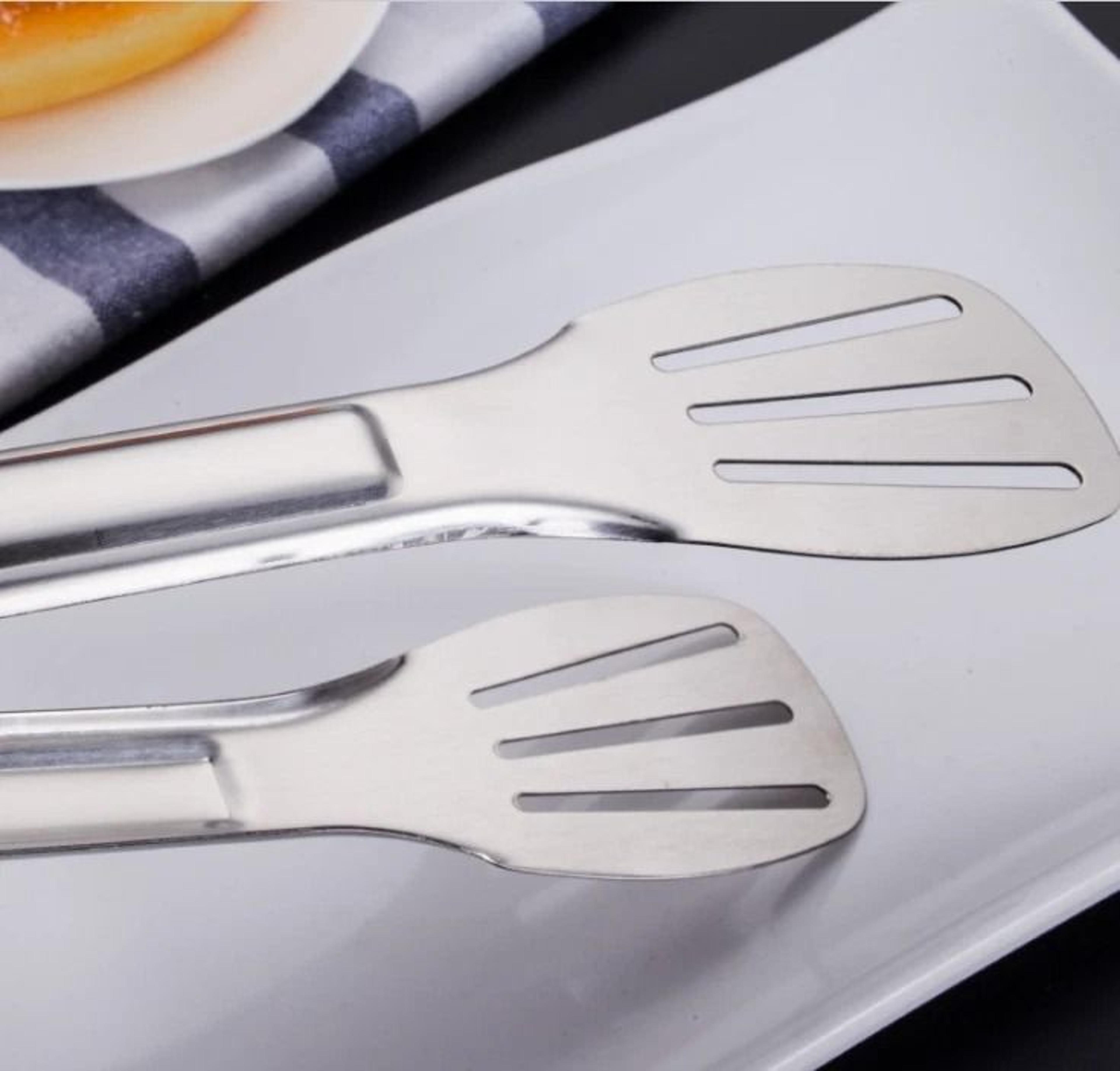 Stainless Steel Serving Tongs For Salad Bread Buffet And BBQ 2