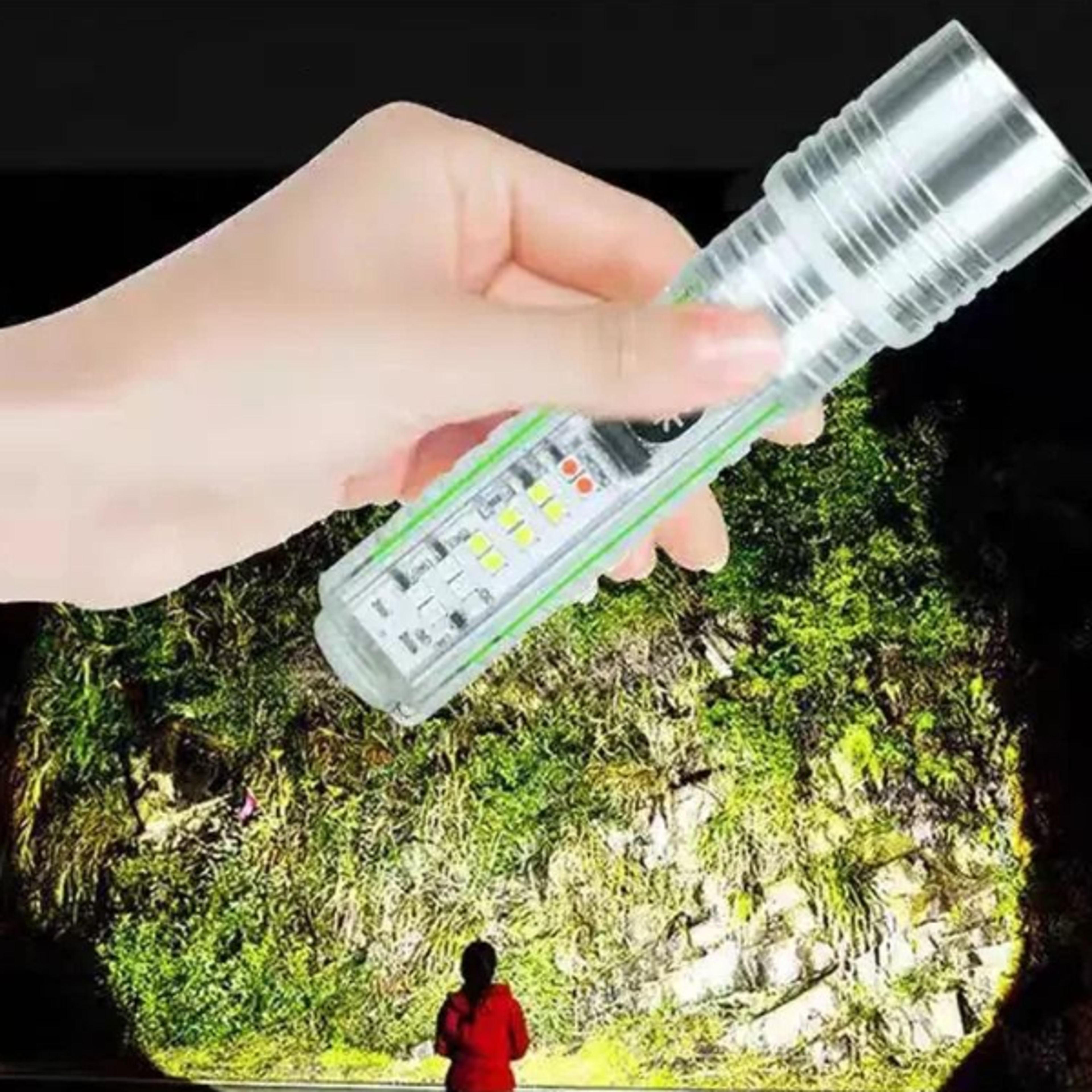 high power tactical led flashlight usb rechargeable for camping & emergency uses