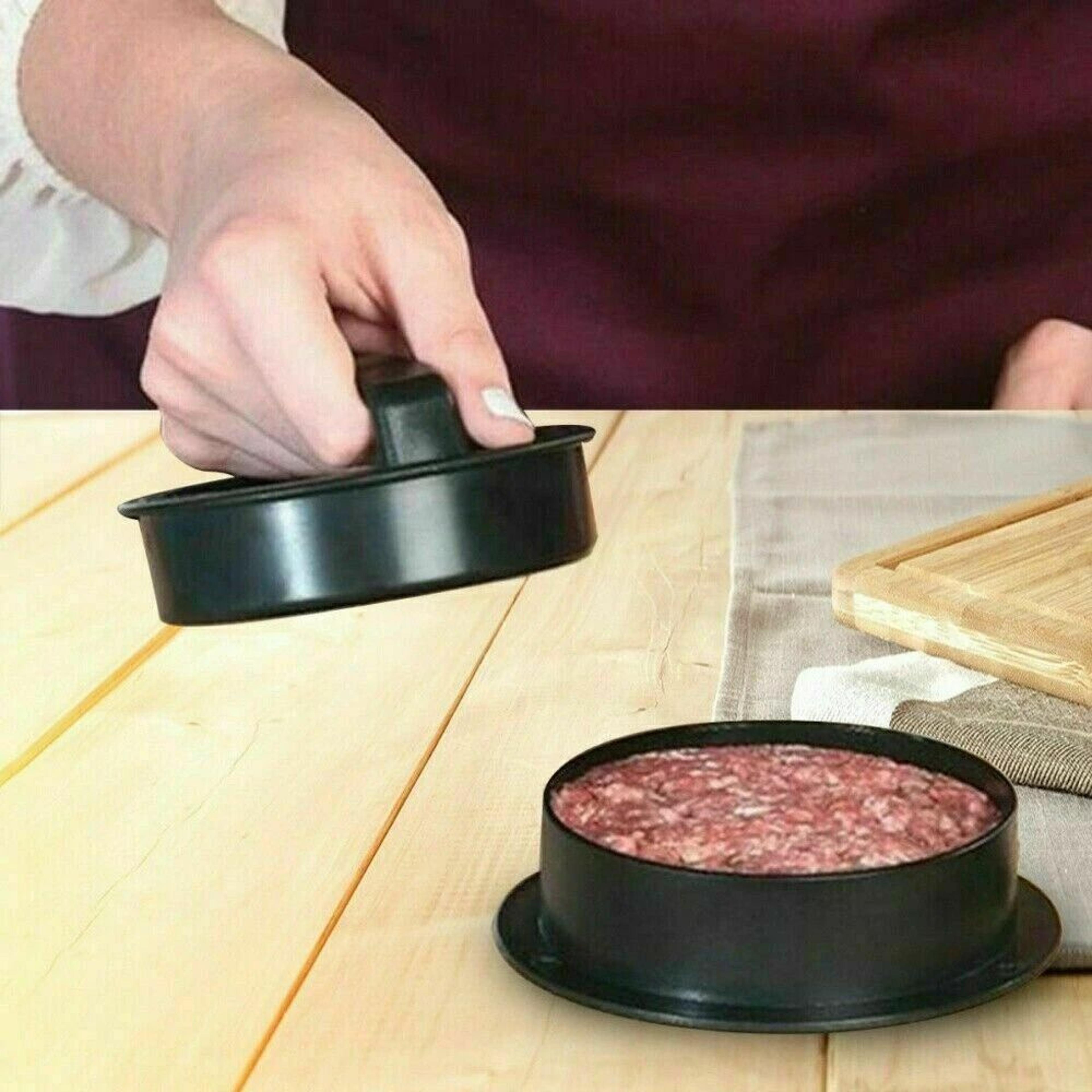 non stick burger press for stuffed patties and sliders ideal for bbq lovers