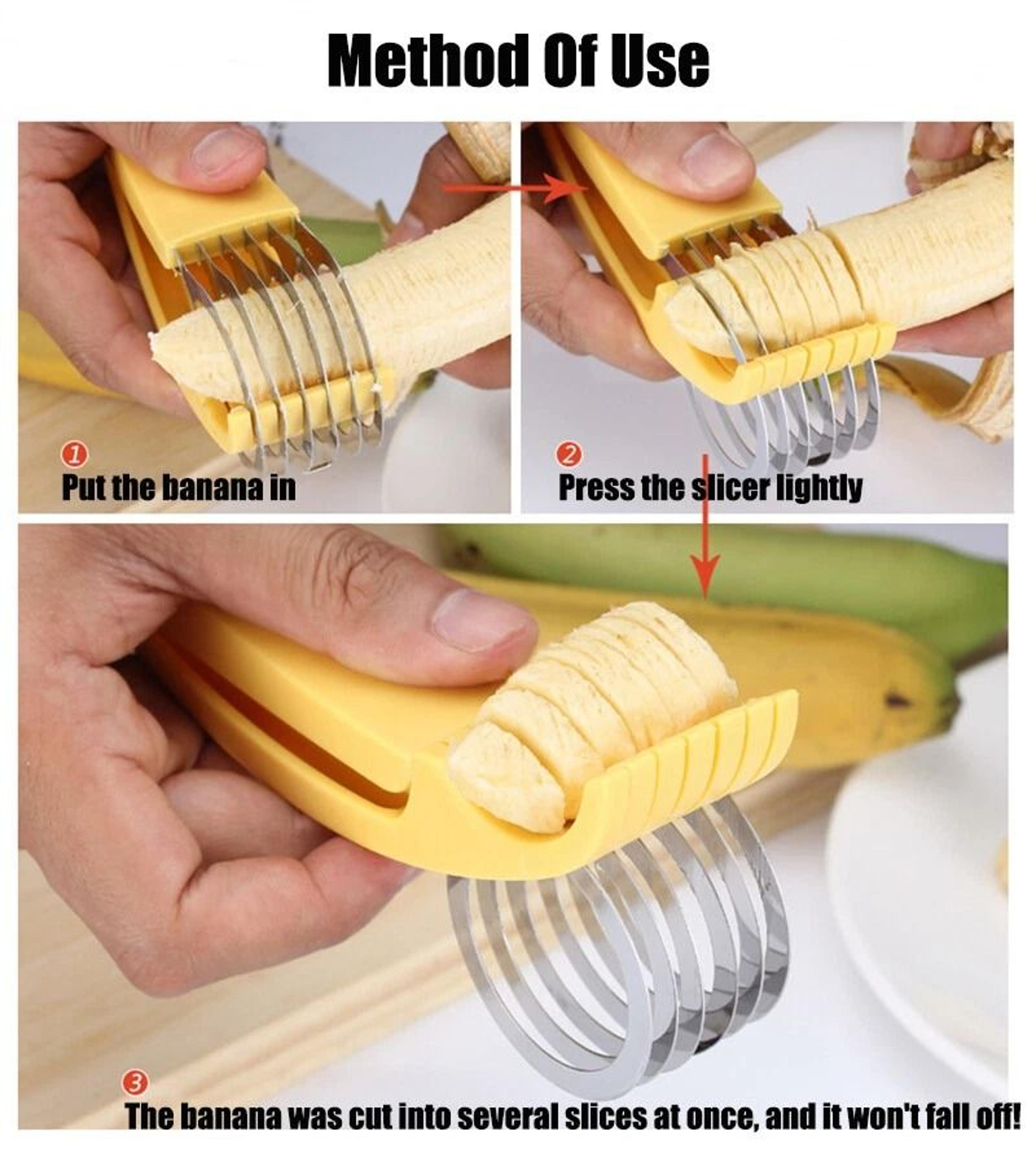 Banana Slicer Fruit Cutter  Veggie Slicer Kitchen Gadget 3