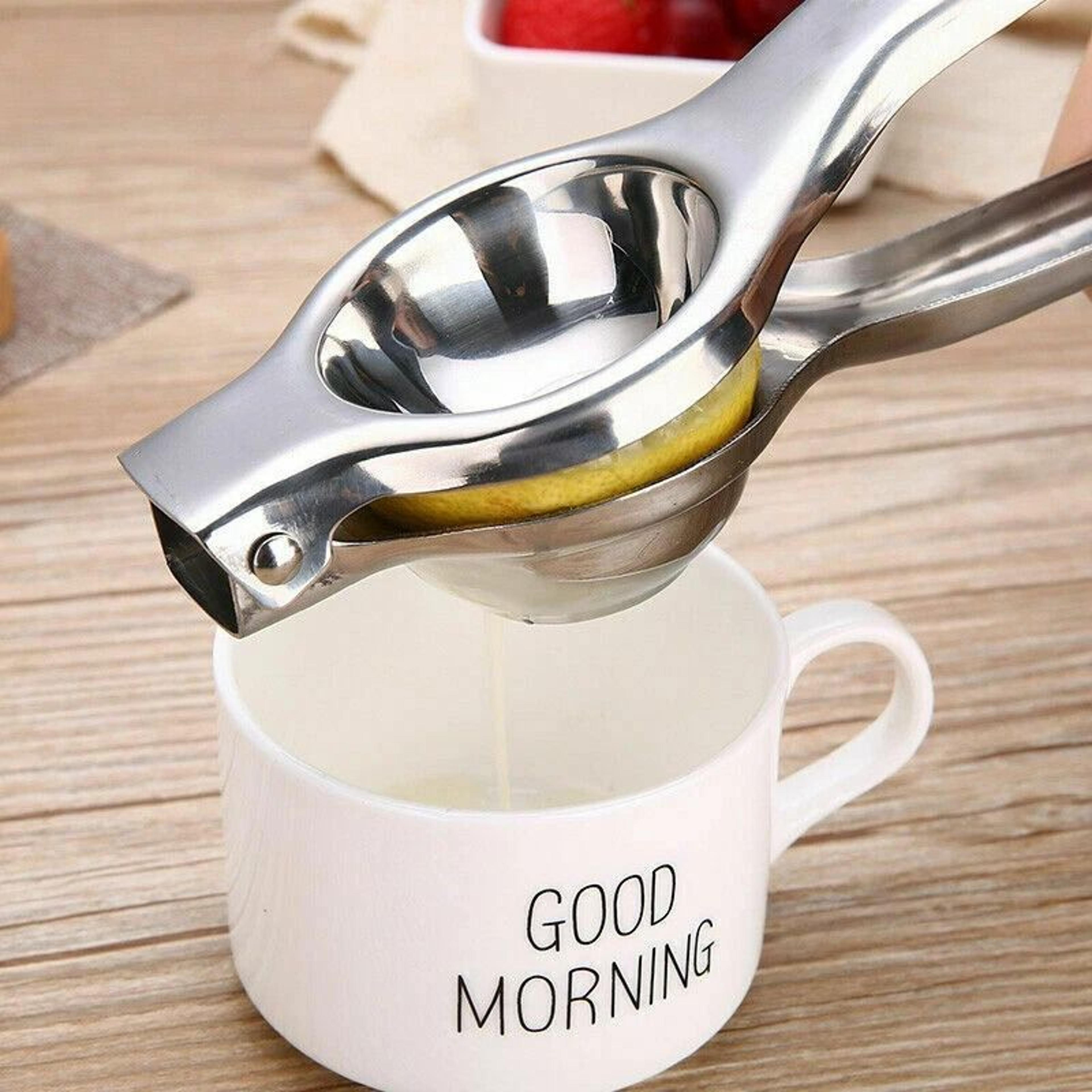 stainless steel manual juicer & citrus press for fresh lemon, lime & orange juice