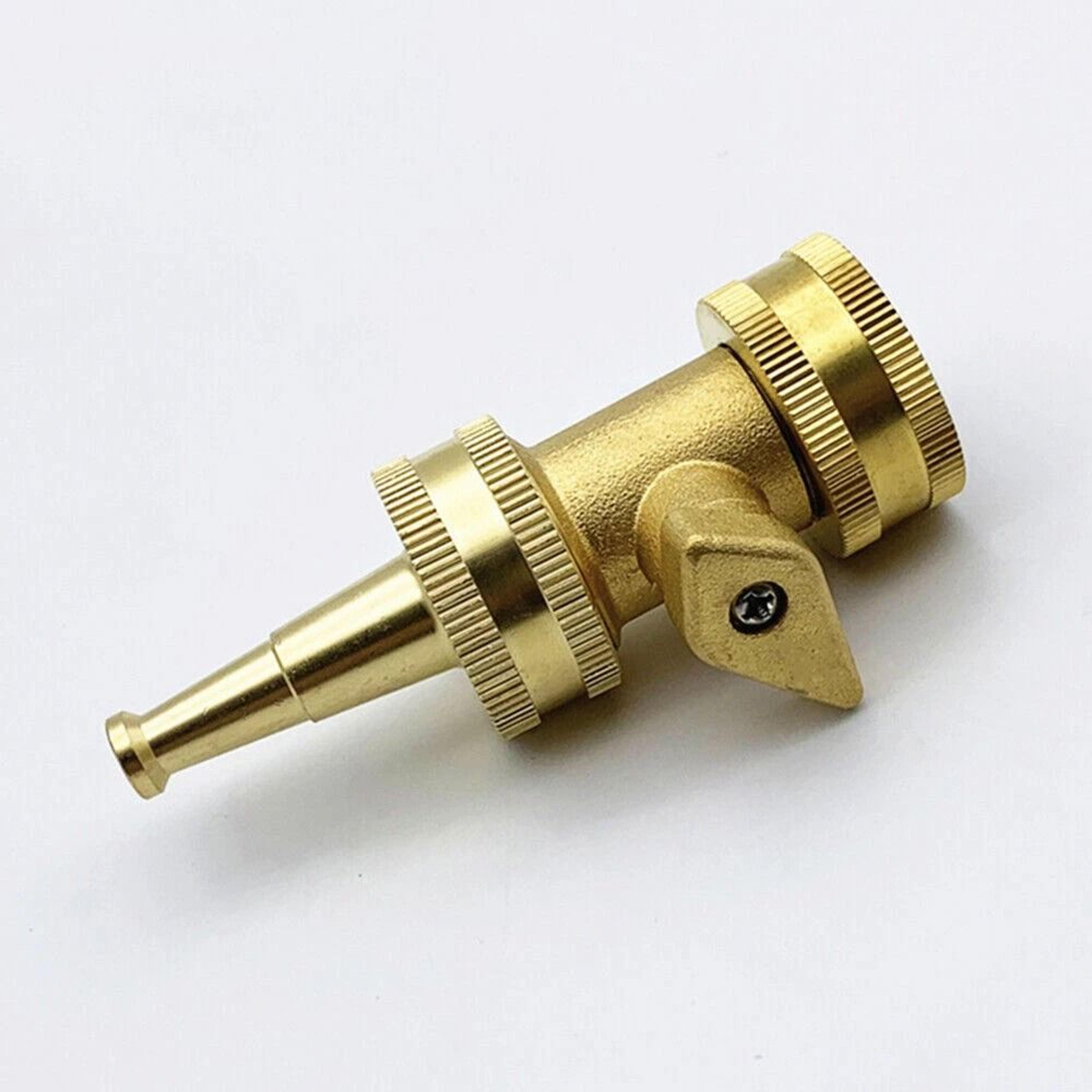 Heavy Duty Brass Garden Hose Shut Off Valve GHT Connector 4Piece Set 2