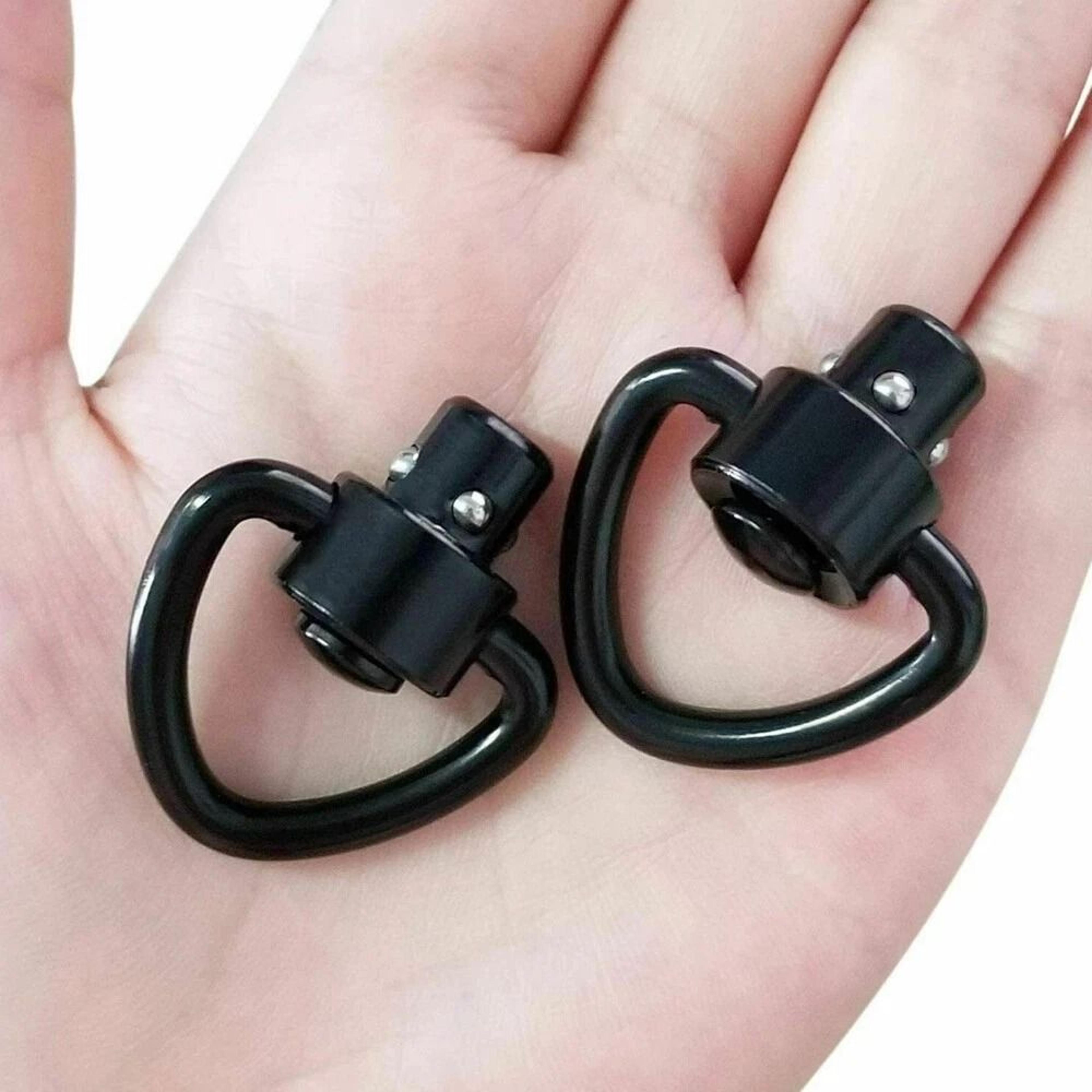 qd push button sling swivel mount adapter with base for compatible rifle or shotgun setups