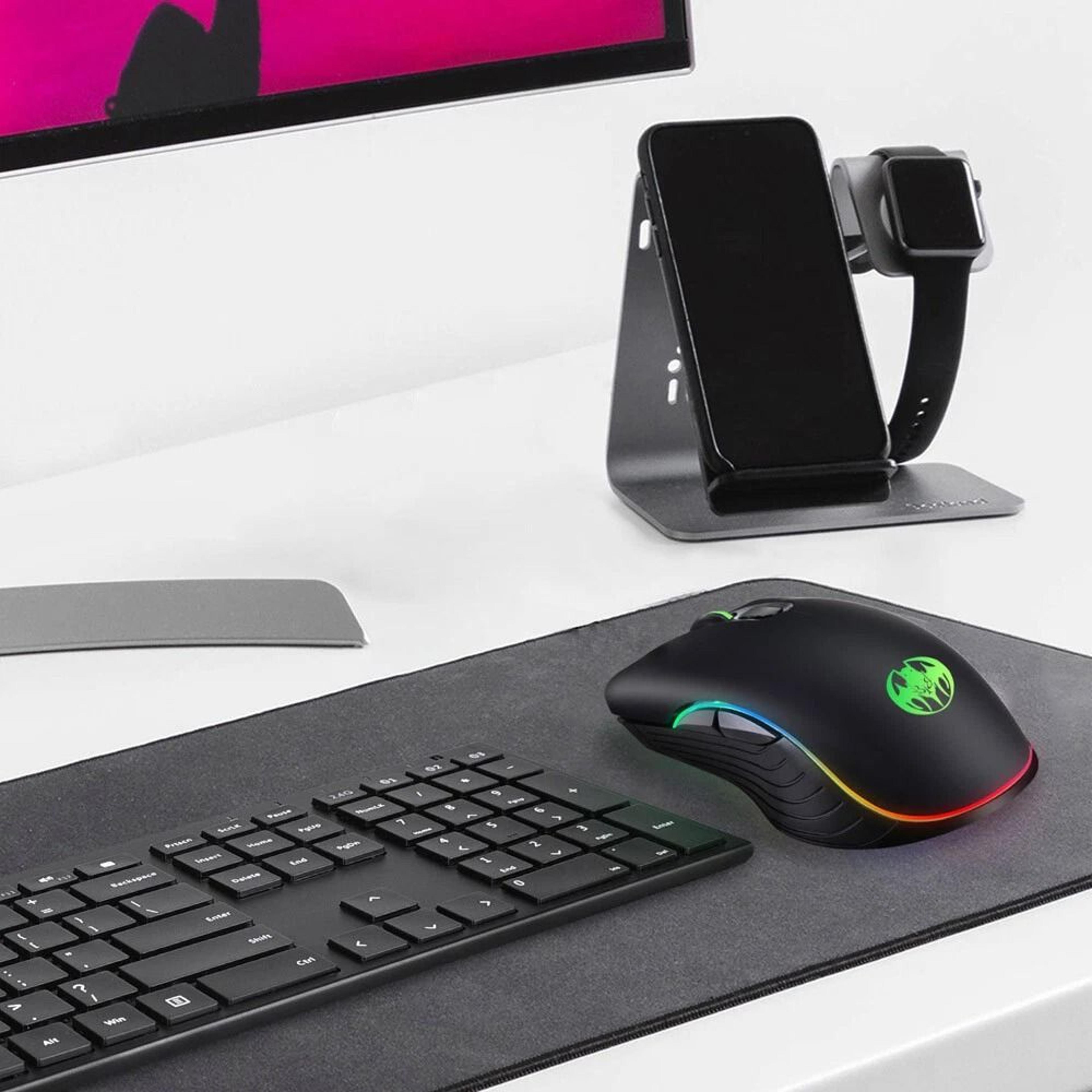 rechargeable wireless gaming mouse with color led and adjustable dpi