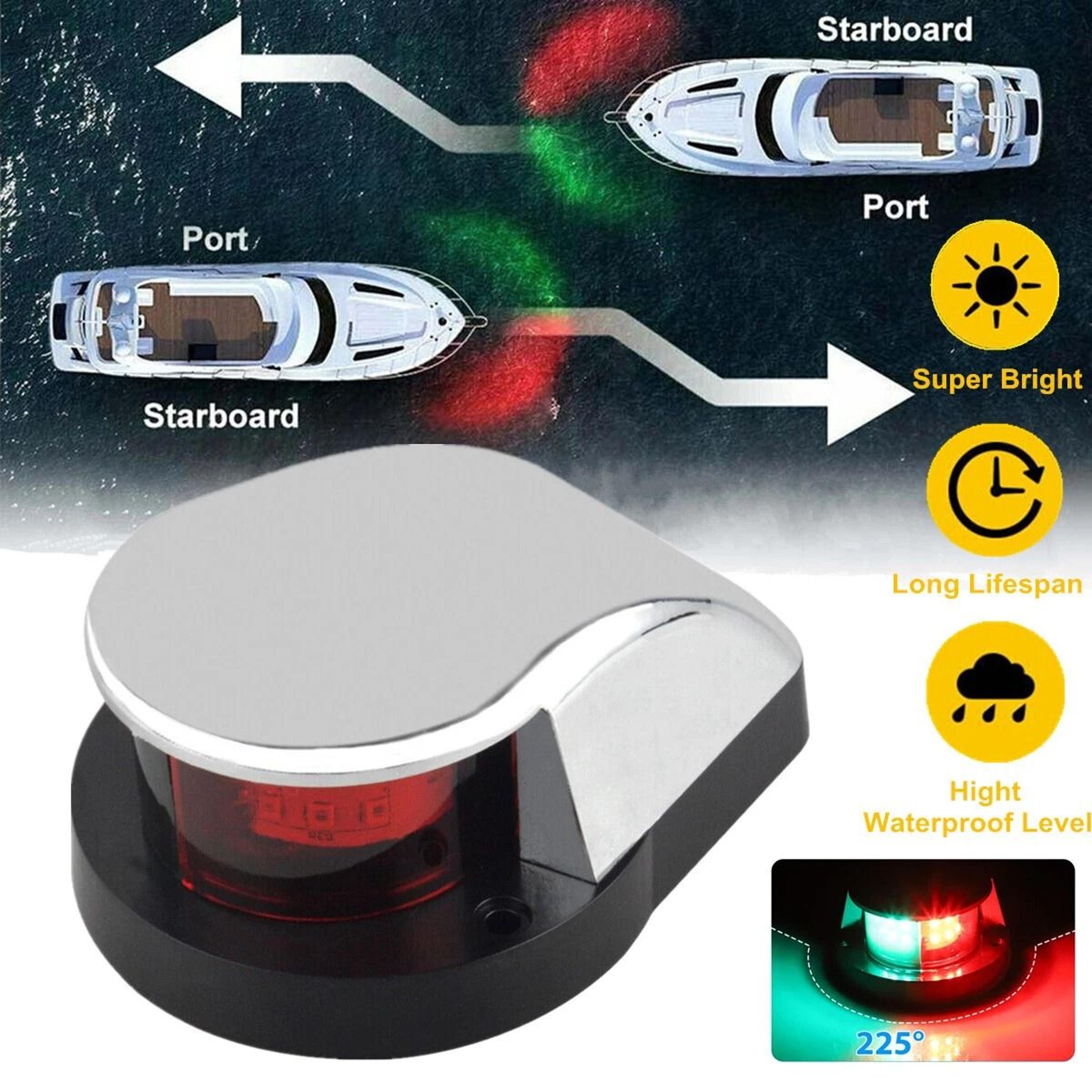 LED Boat Bow Light Red Green Waterproof Marine Navigation Light 10