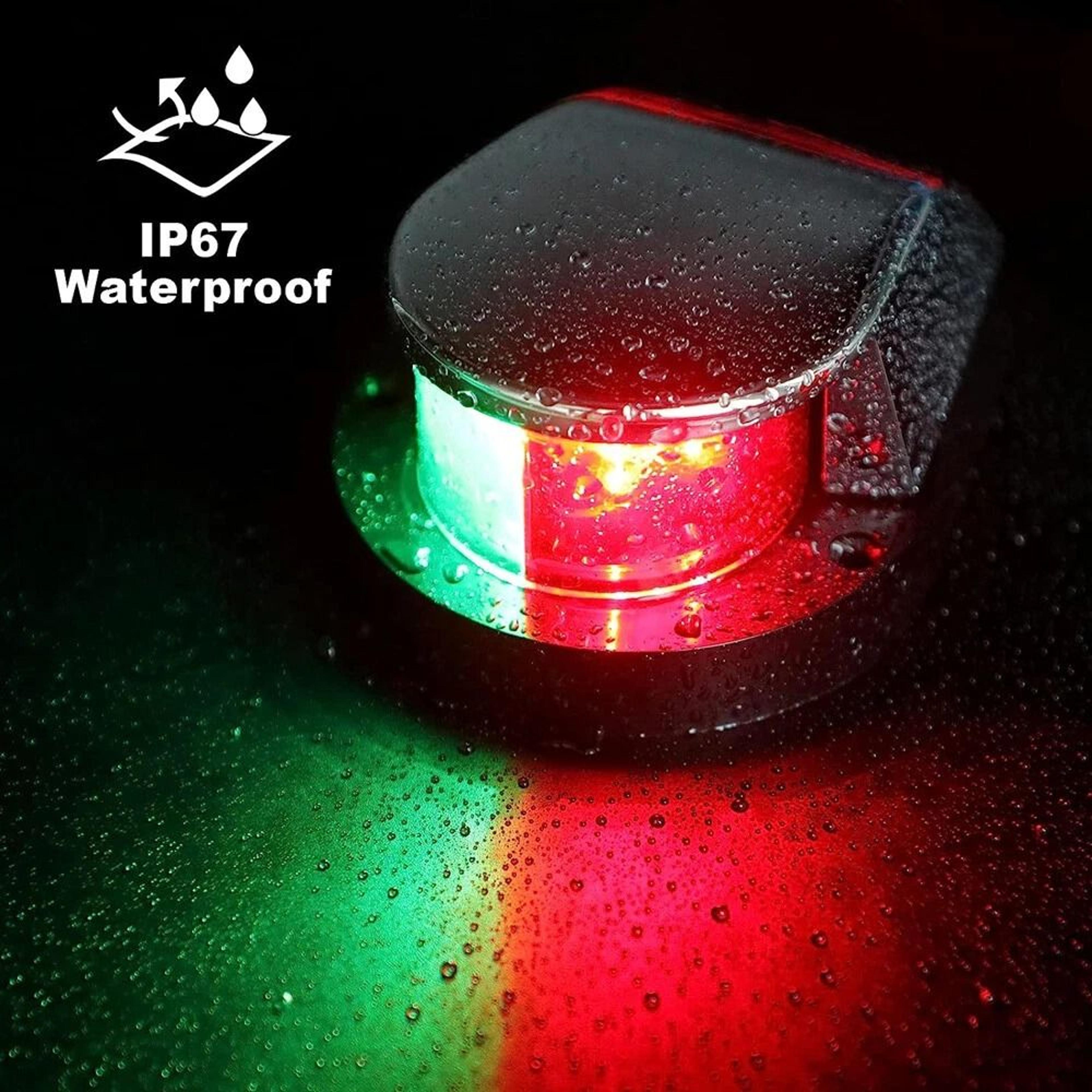 LED Boat Bow Light Red Green Waterproof Marine Navigation Light 8