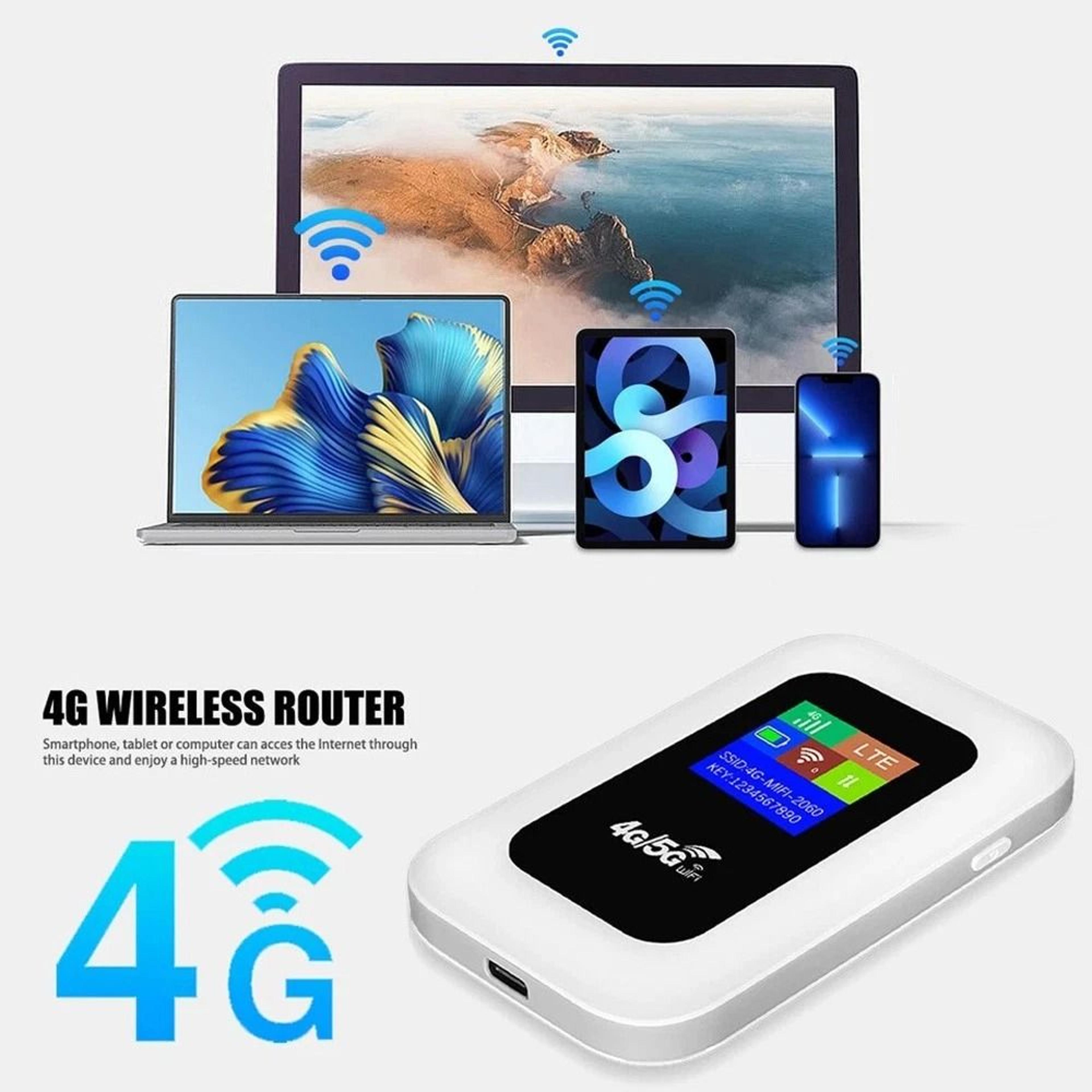 Unlocked Portable WiFi Router With LCD Screen For Travel And Daily Internet Sharing 6