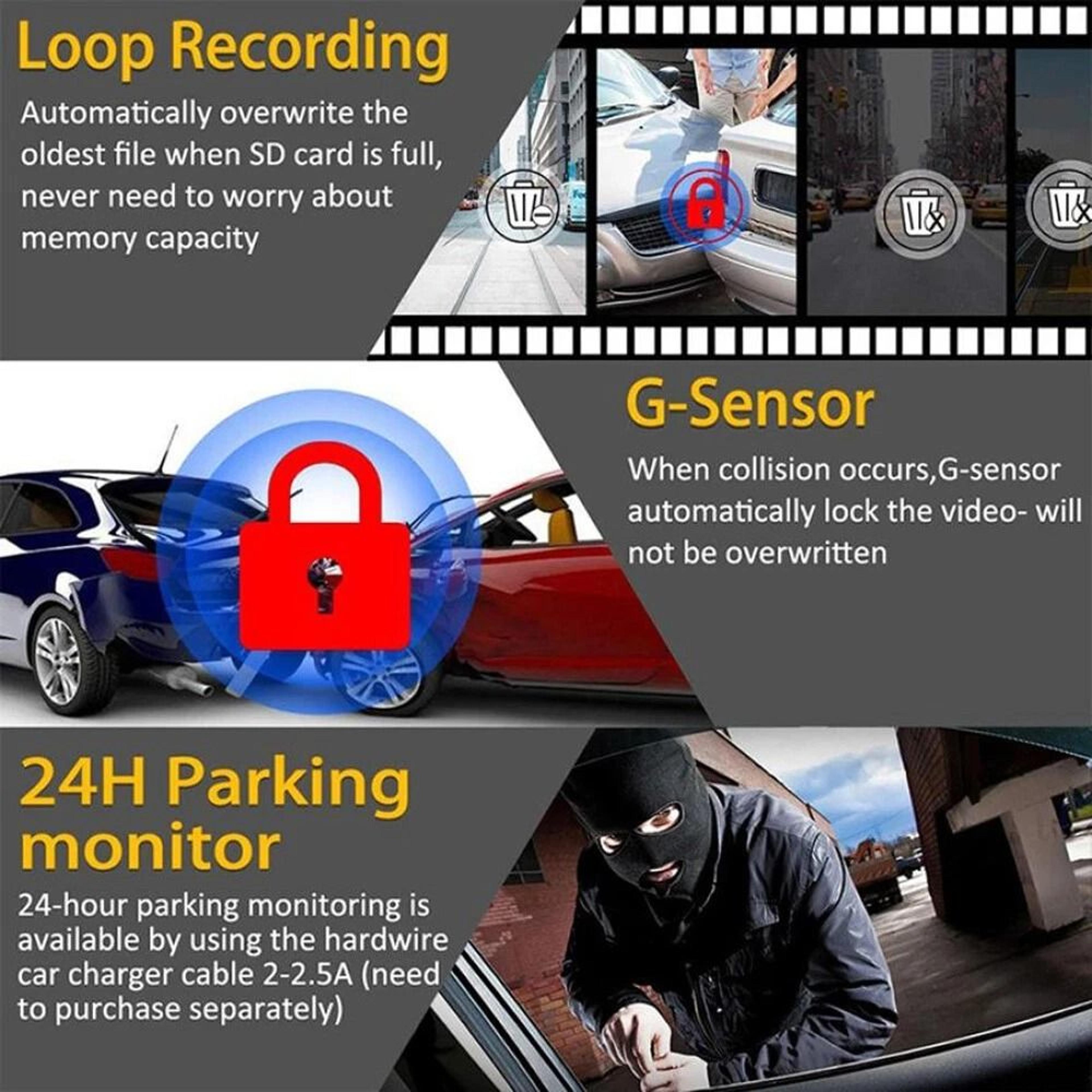 WiFi Dash Cam For Cars With Wide Angle And G Sensor 6