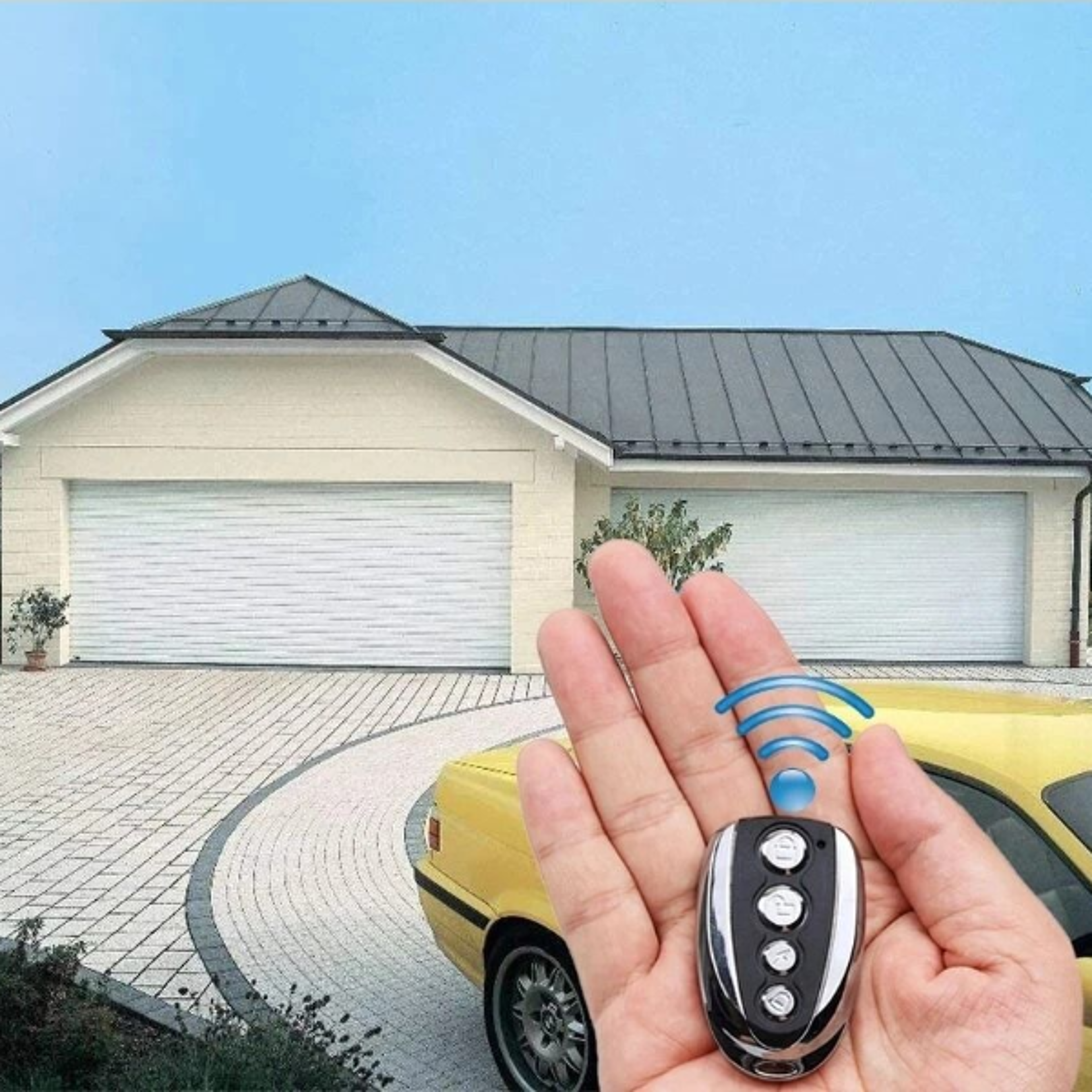 high-security automatic sliding gate opener with remote control & backup key