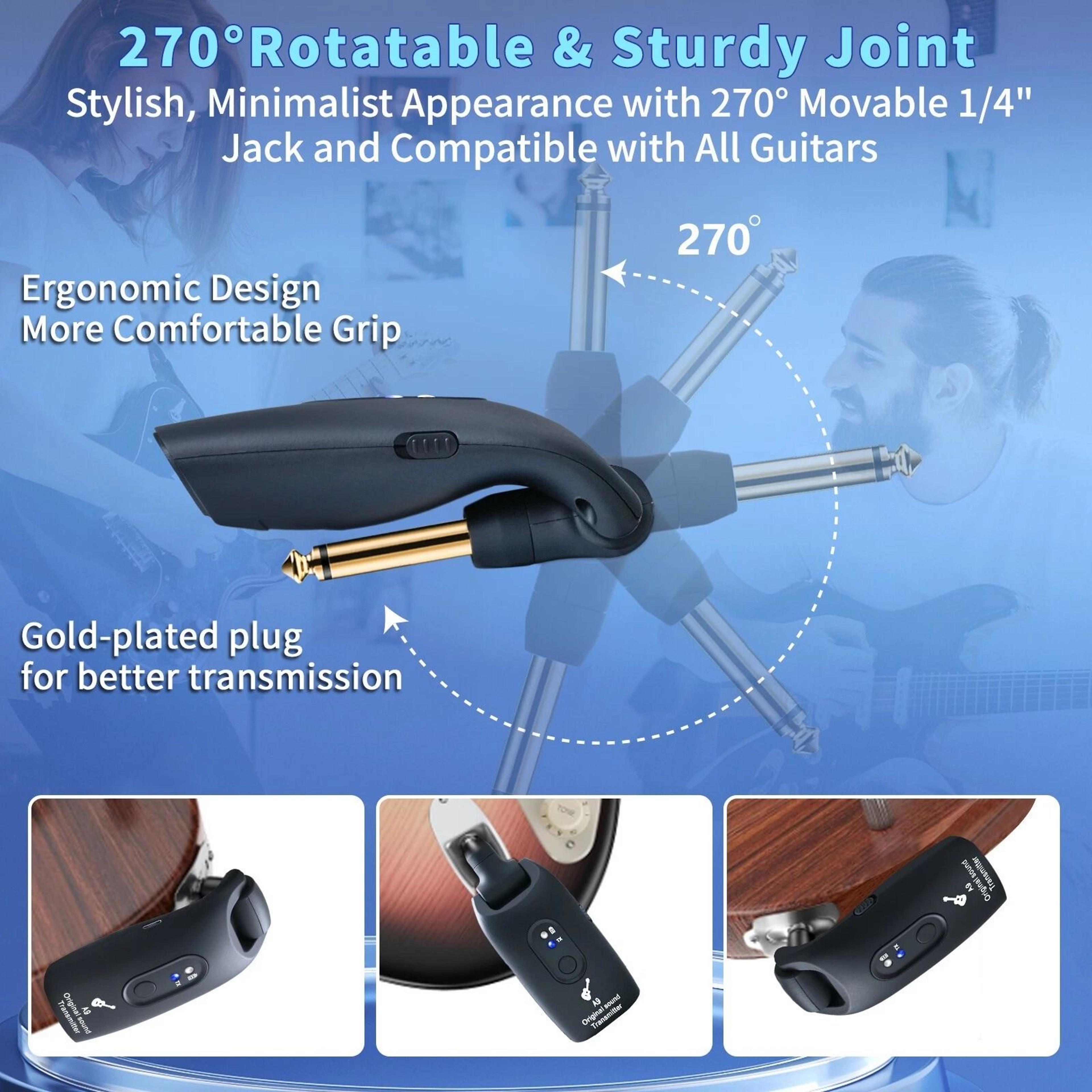 Wireless Guitar System Transmitter Receiver For Electric Guitar And Bass 5