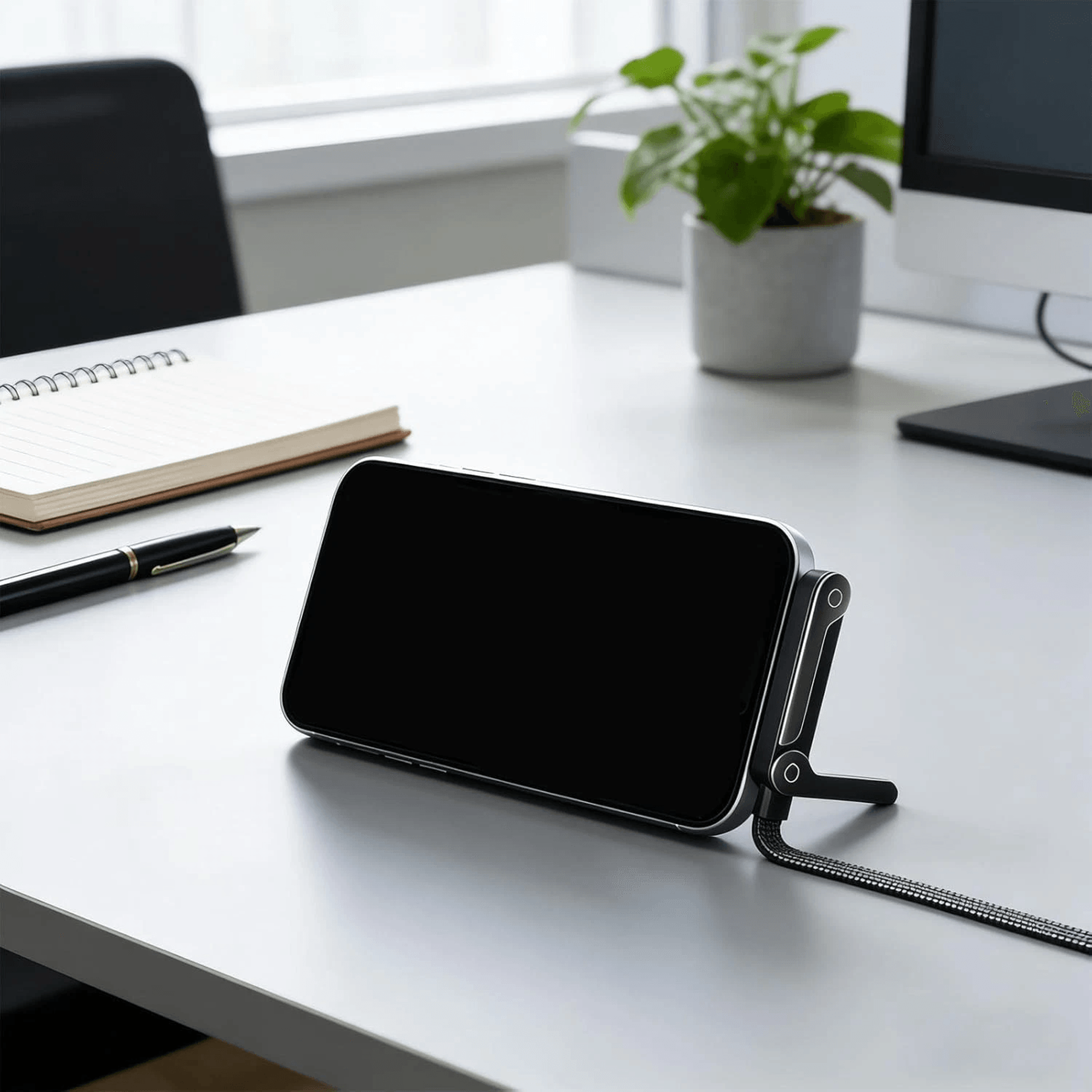 usb c fast charging cable with built in phone stand