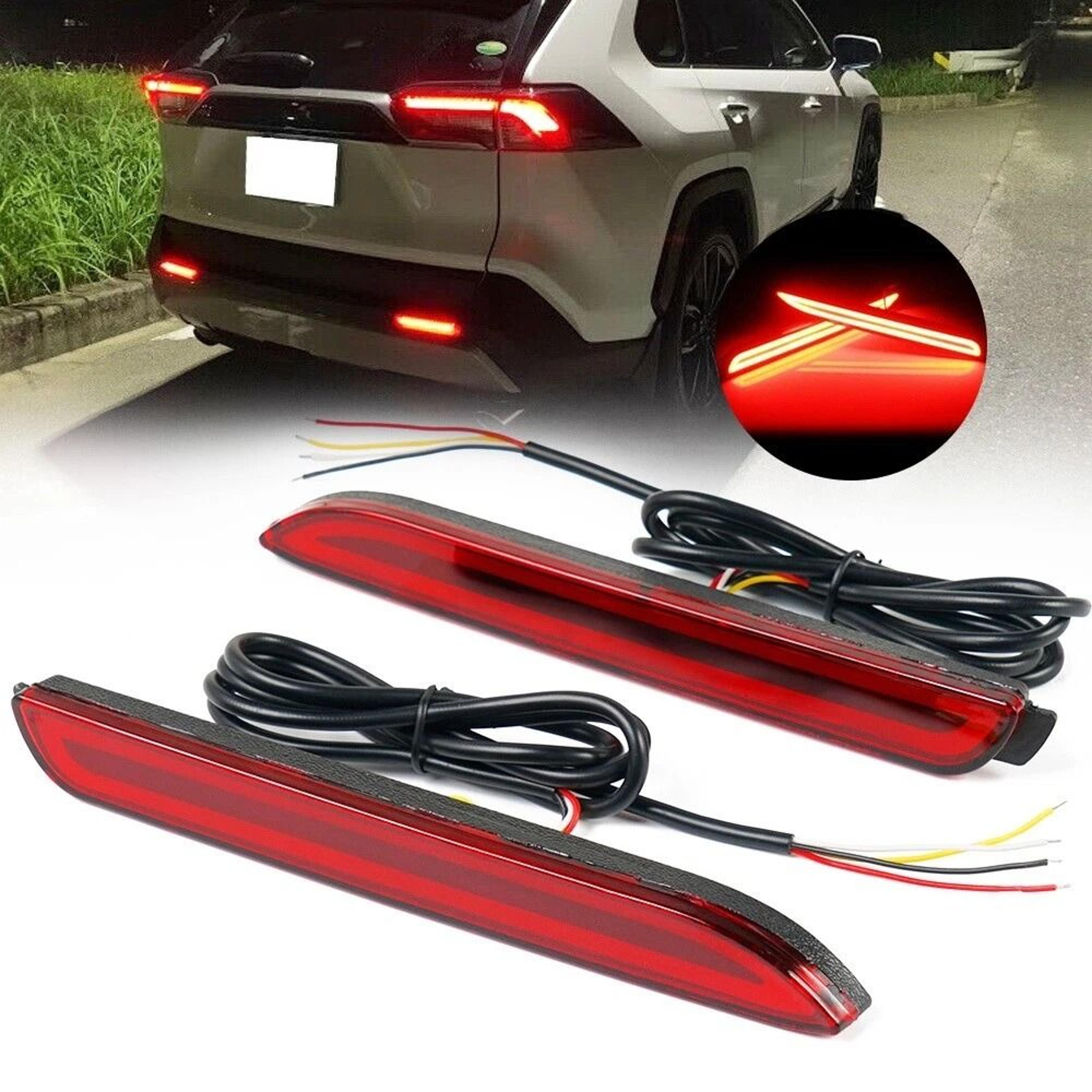 toyota venza led brake light rear bumper reflector turn signal lamp