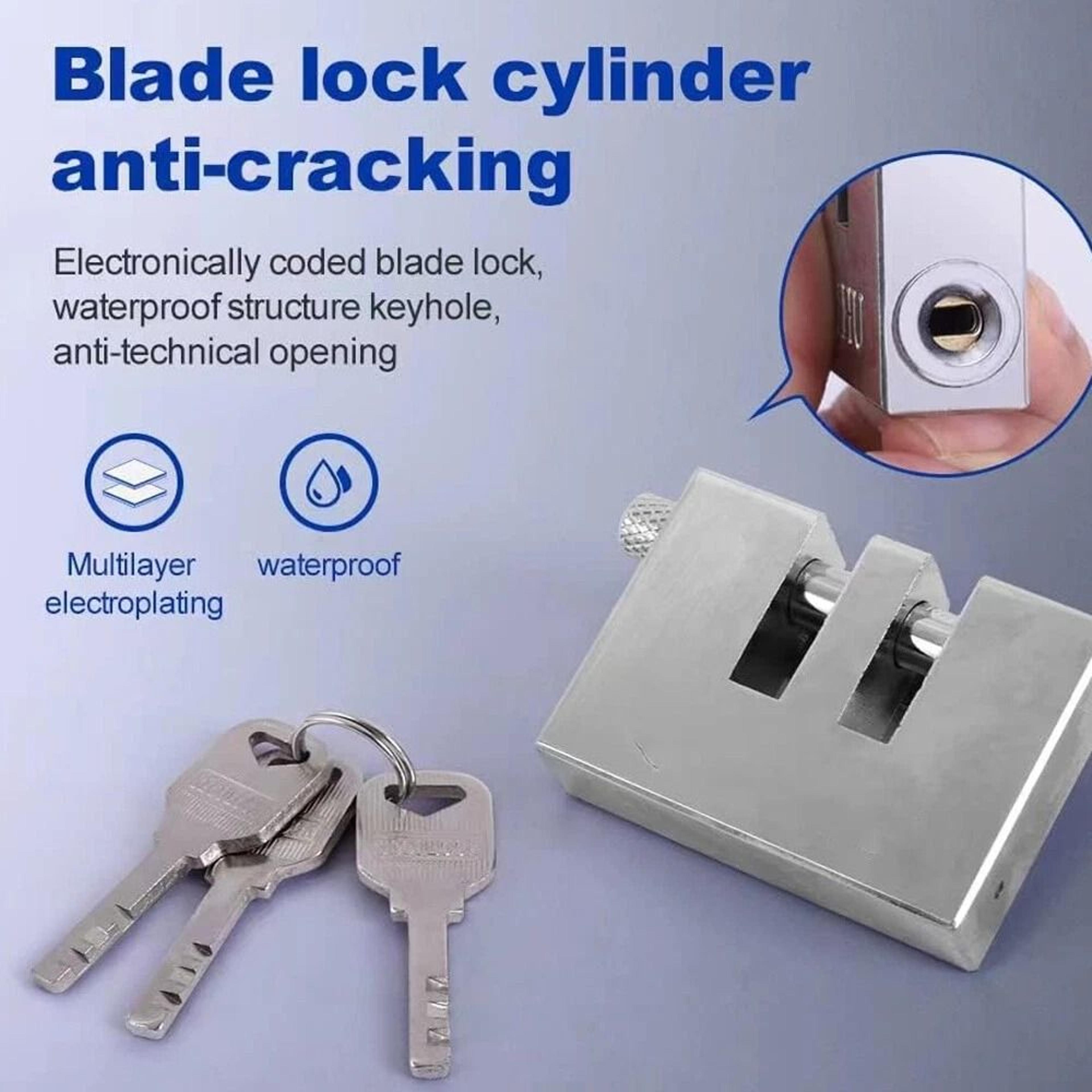 Stainless Steel Brake Pedal Lock Anti Theft Vehicle Security With 3 Keys 3