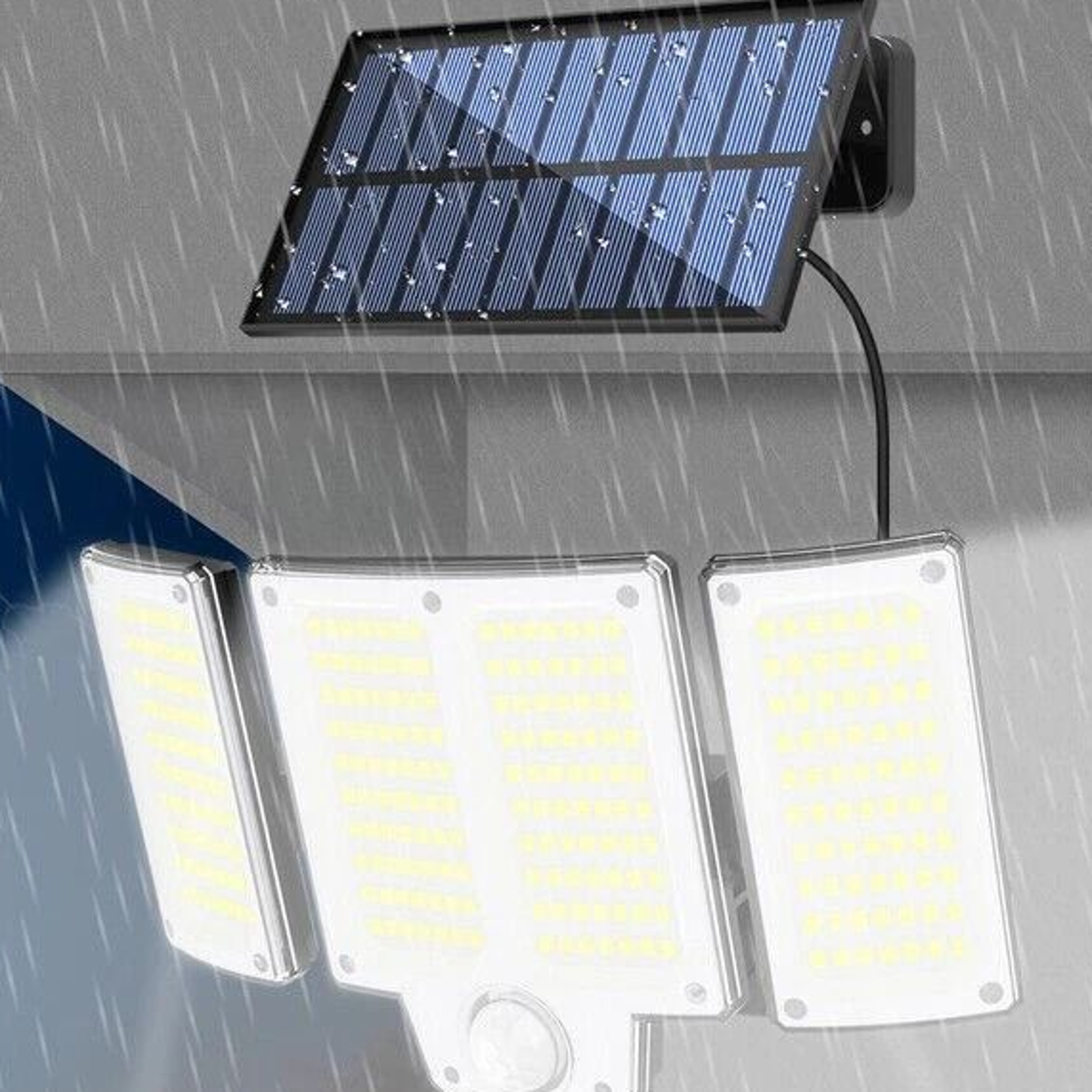 led solar street light motion sensor security flood lamp for outdoor walls
