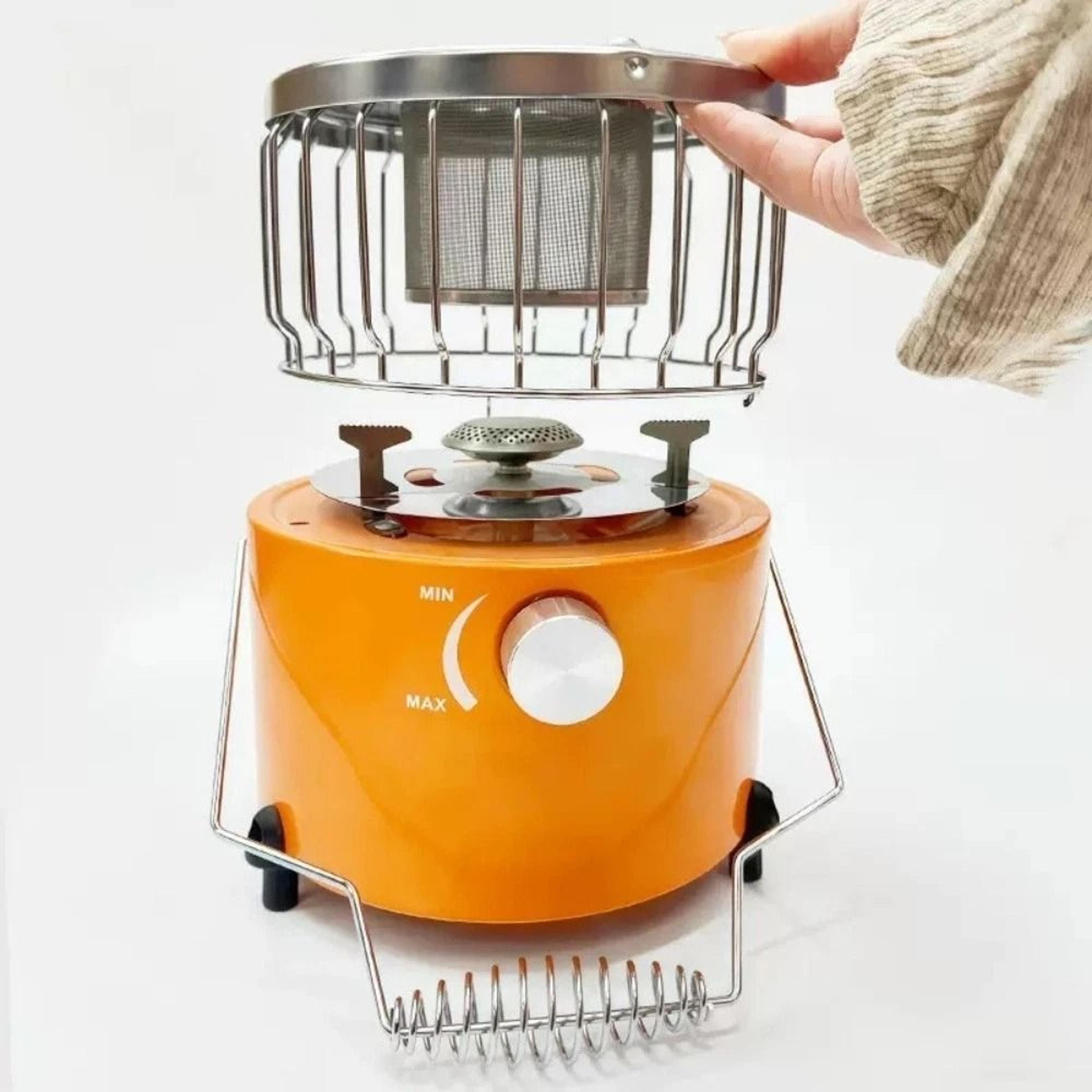 portable propane heater stove for camping outdoor cooking and warmth