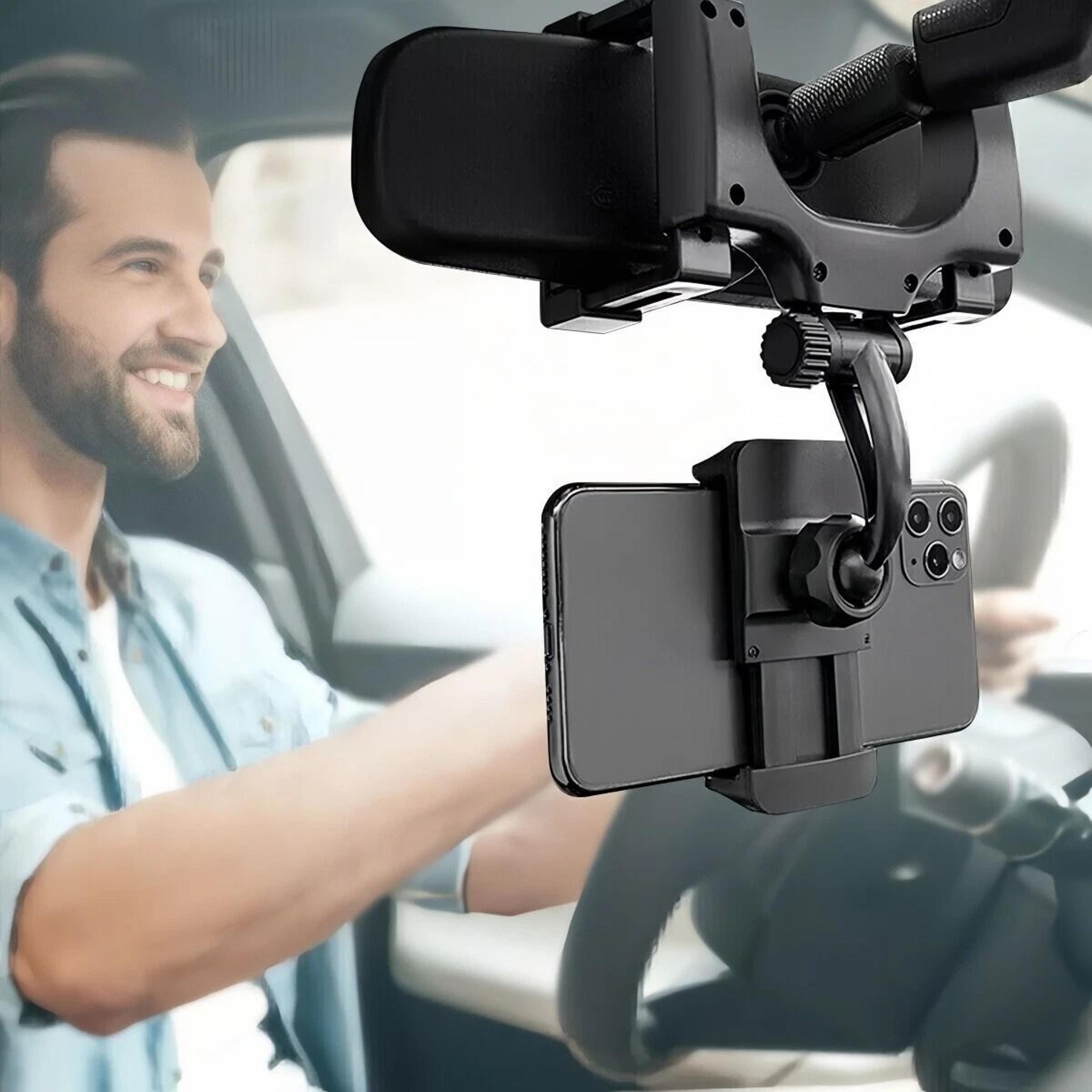 360 rear view mirror car phone mount universal gps holder