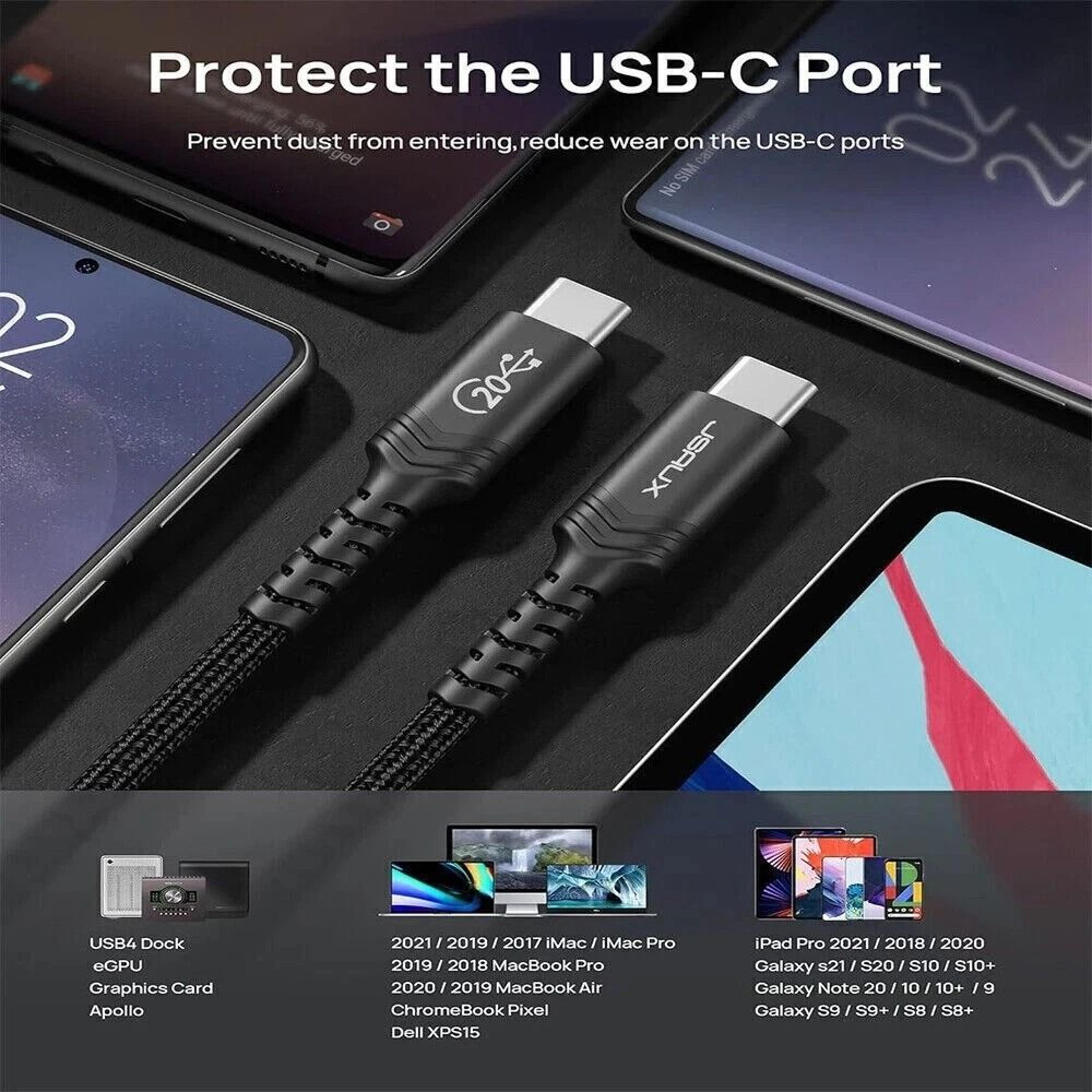 USB C To USB C Cable 5K Fast Charging Cable For MacBook Hub 4