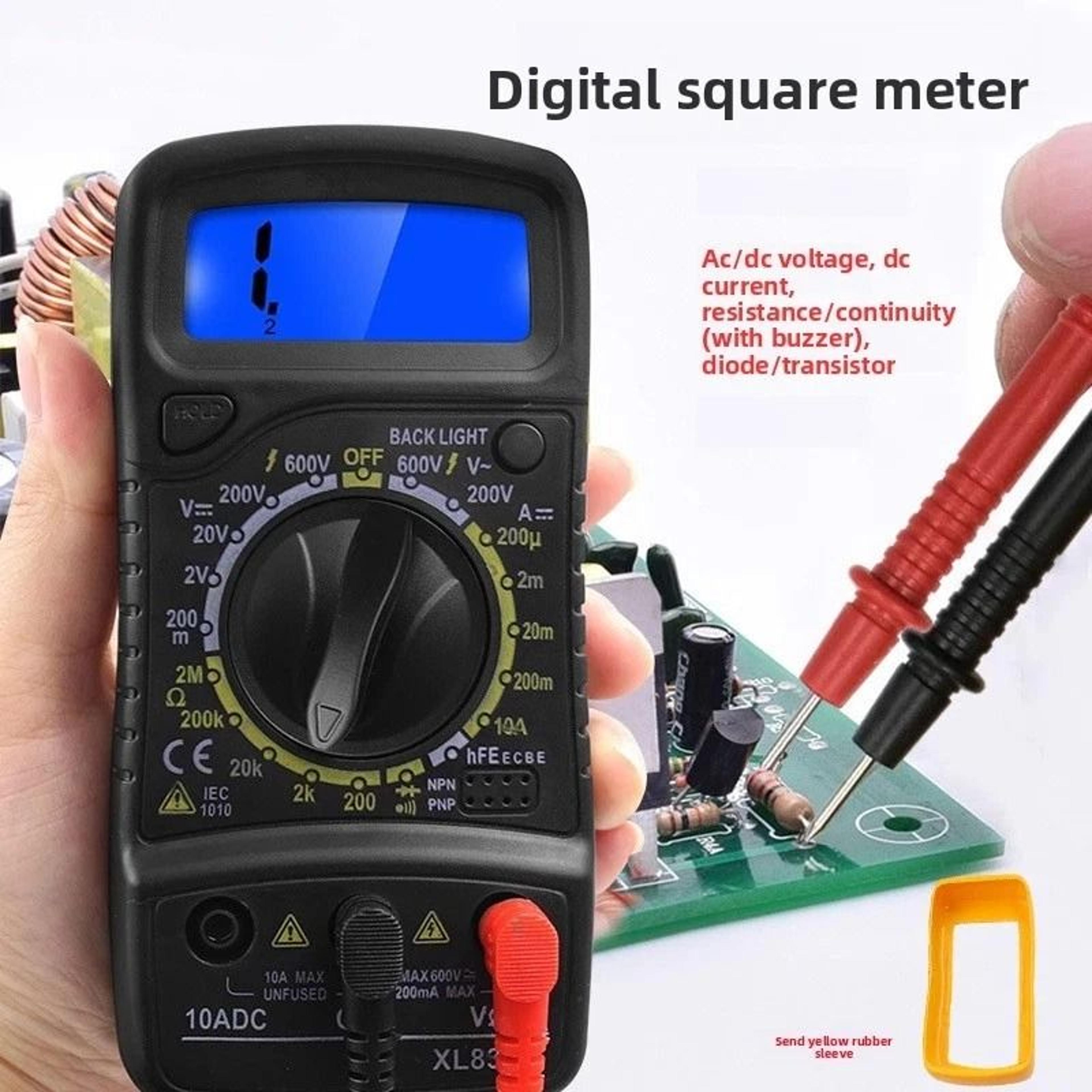 Digital Multimeter AC DC Voltmeter  Voltage Tester With Ohmmeter Ammeter 9V Powered 2