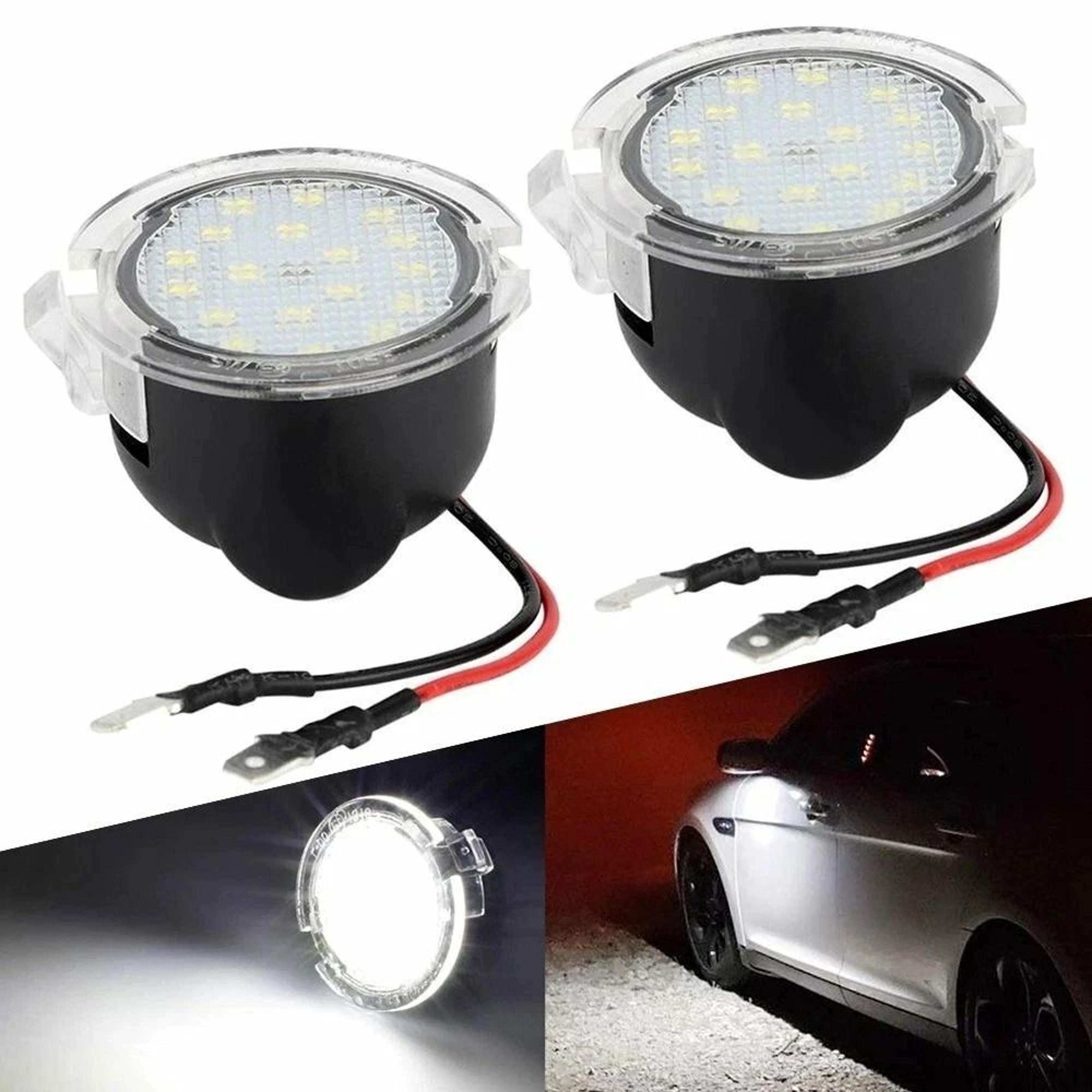 led side mirror puddle lights for 2005-2014 ford white