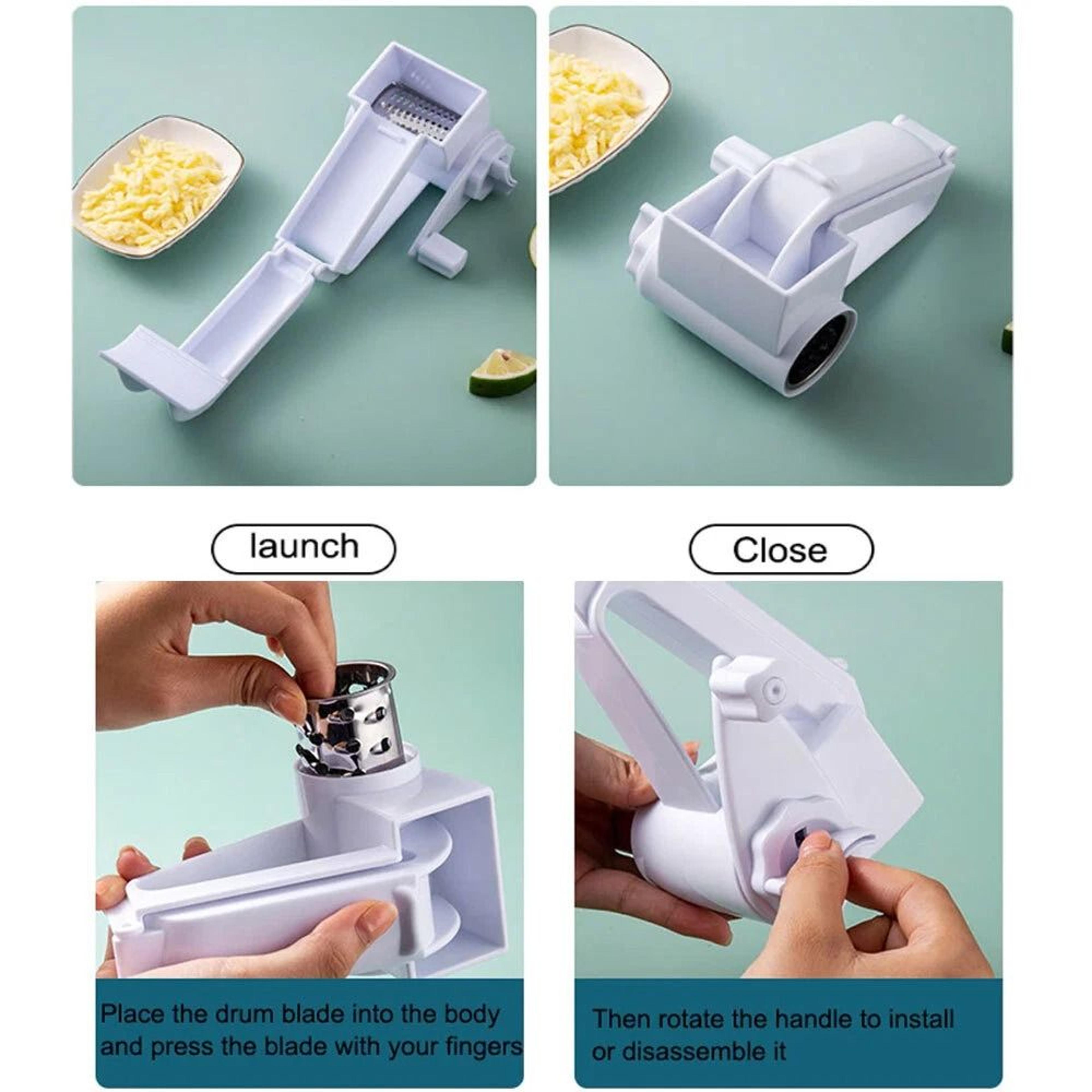 Olive Garden Style Rotary Parmesan Cheese Grater With Stainless Steel Drum 10