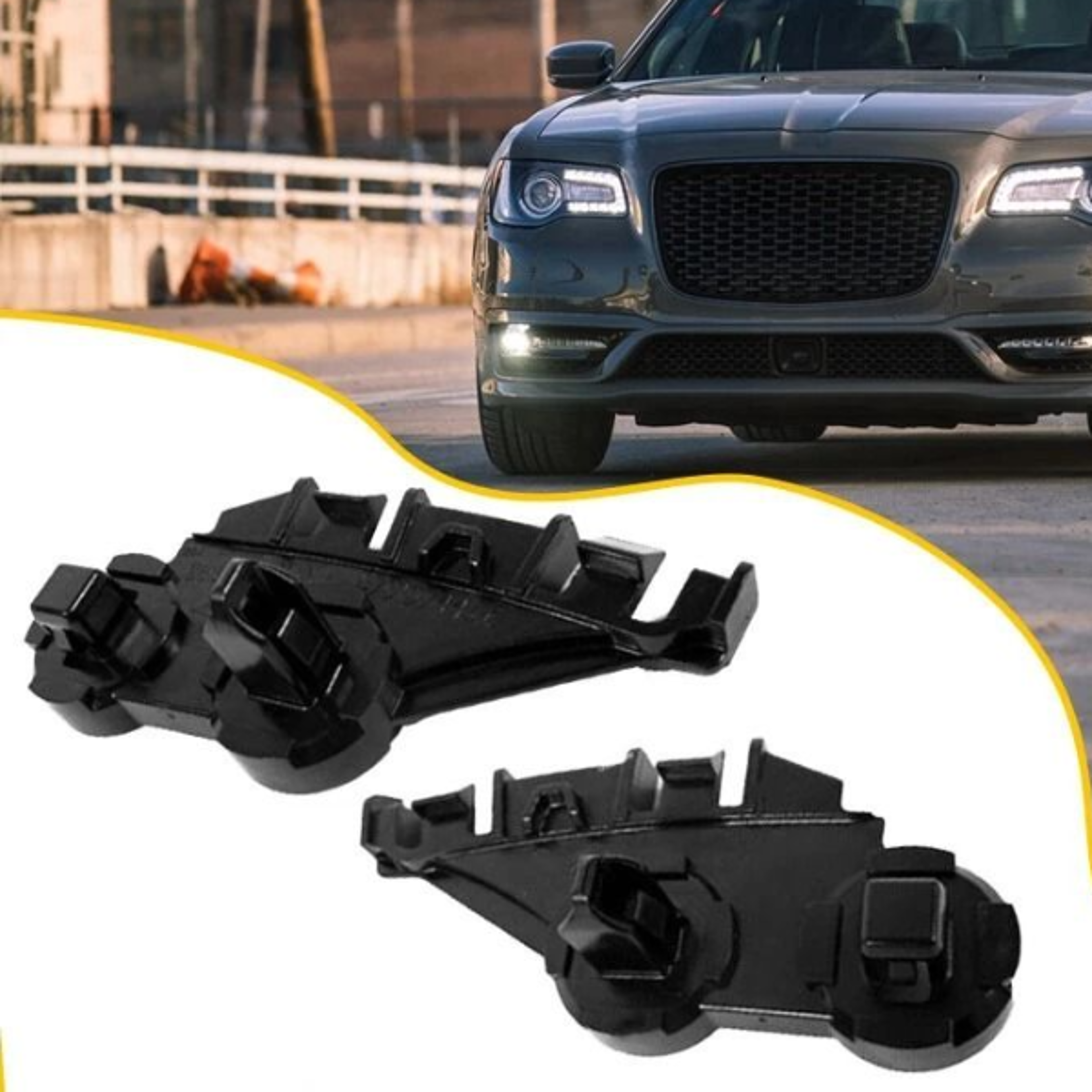 chrysler front bumper bracket set left and right support