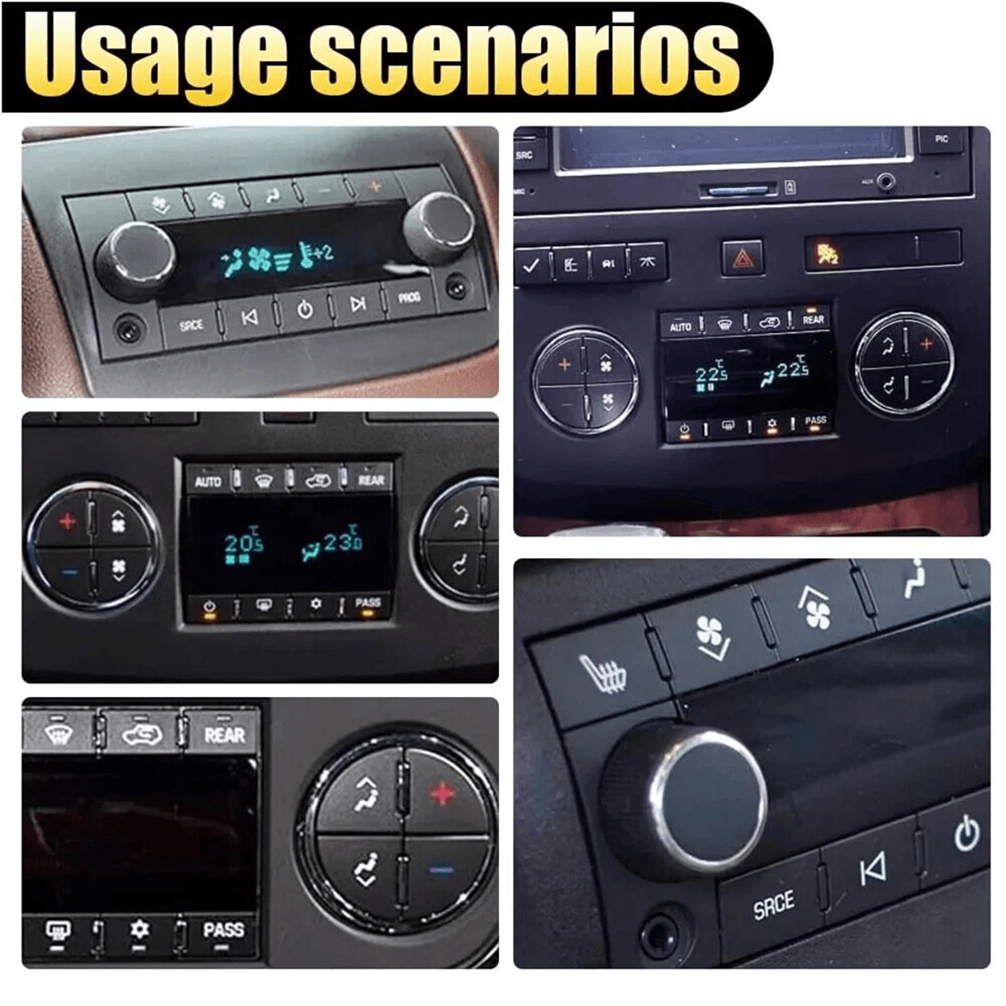 Chevy GMC HVAC Climate Control Button Stickers AC Dash Repair Kit 1