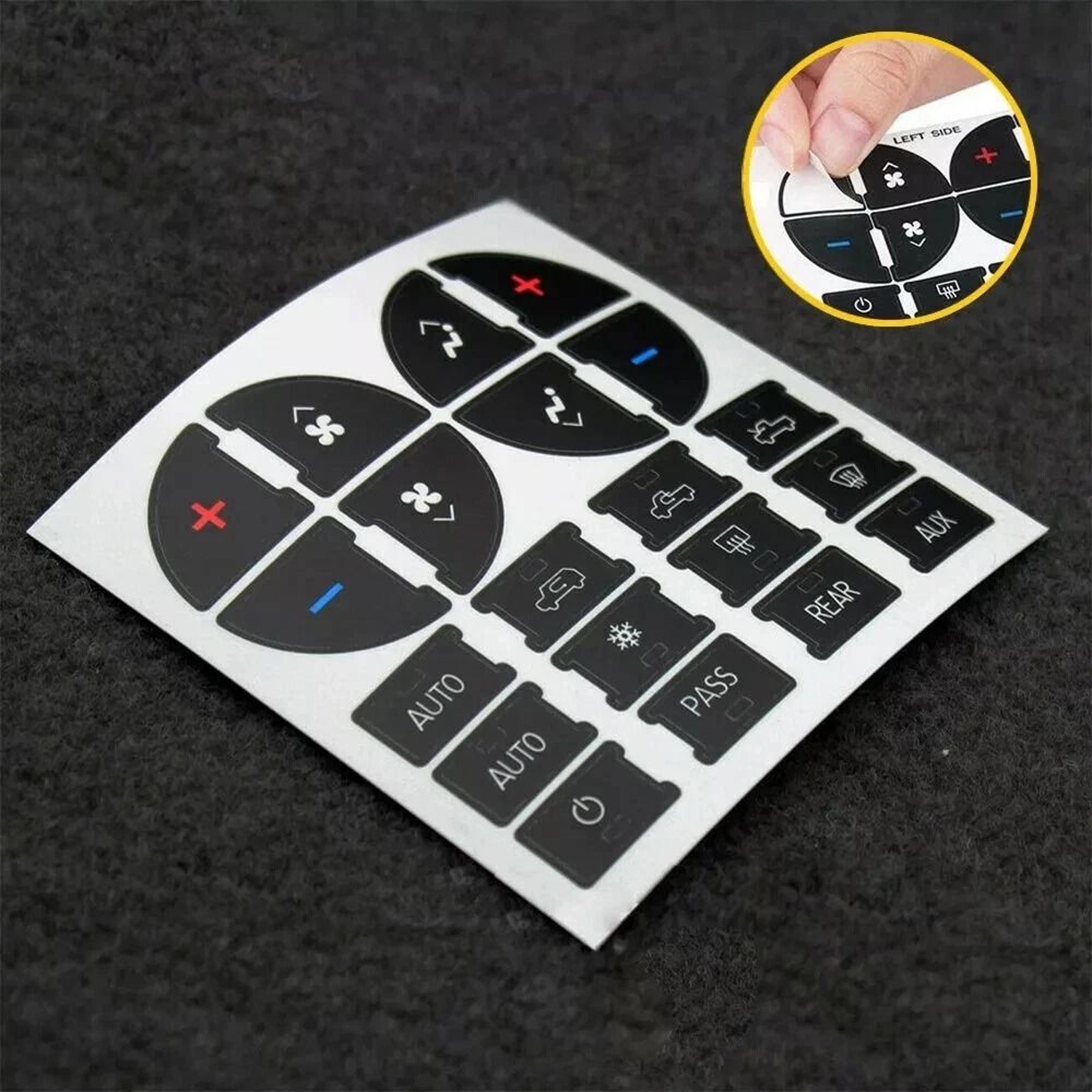 Chevy GMC HVAC Climate Control Button Stickers AC Dash Repair Kit 11