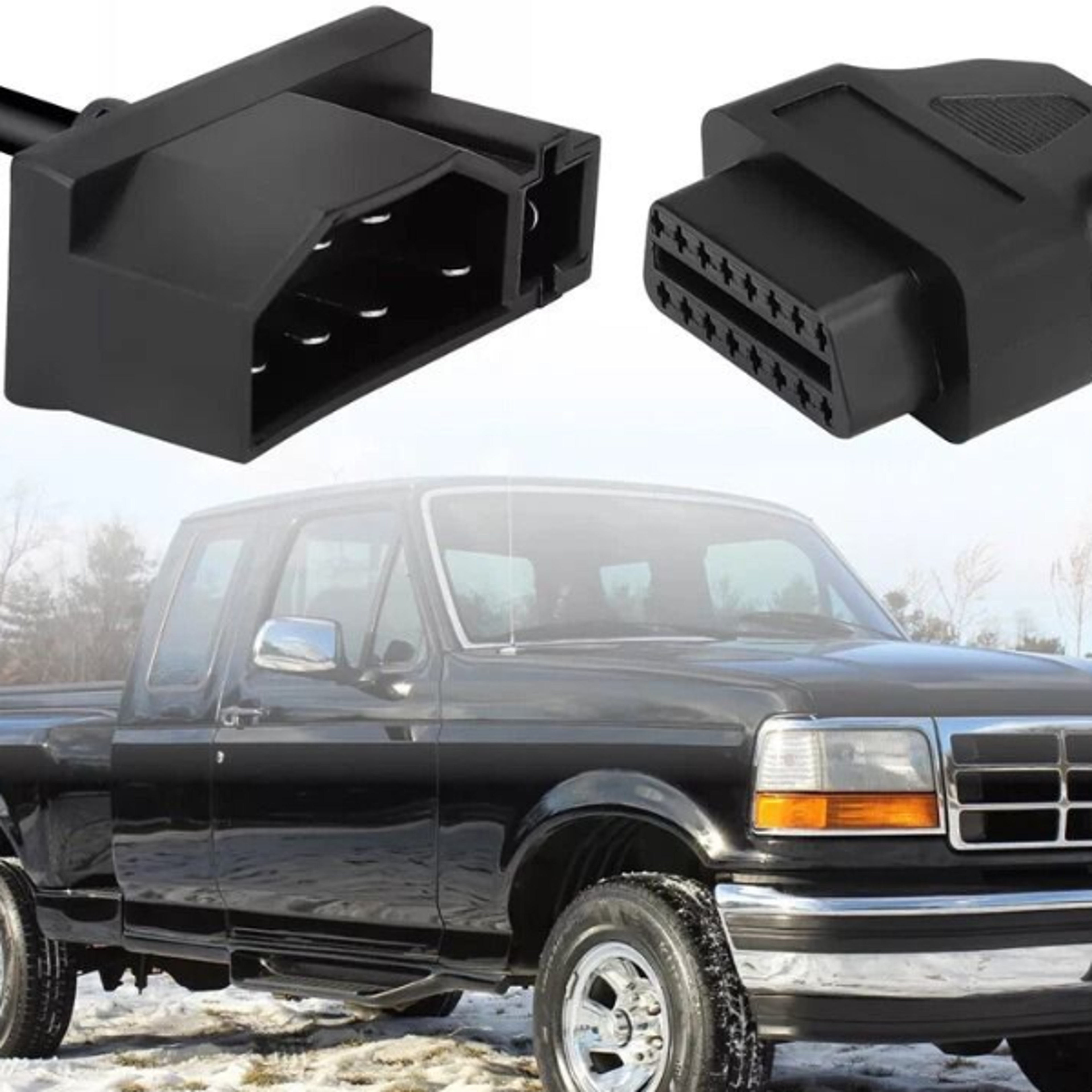 ford 7 pin obd1 to obd2 adapter cable for code readers