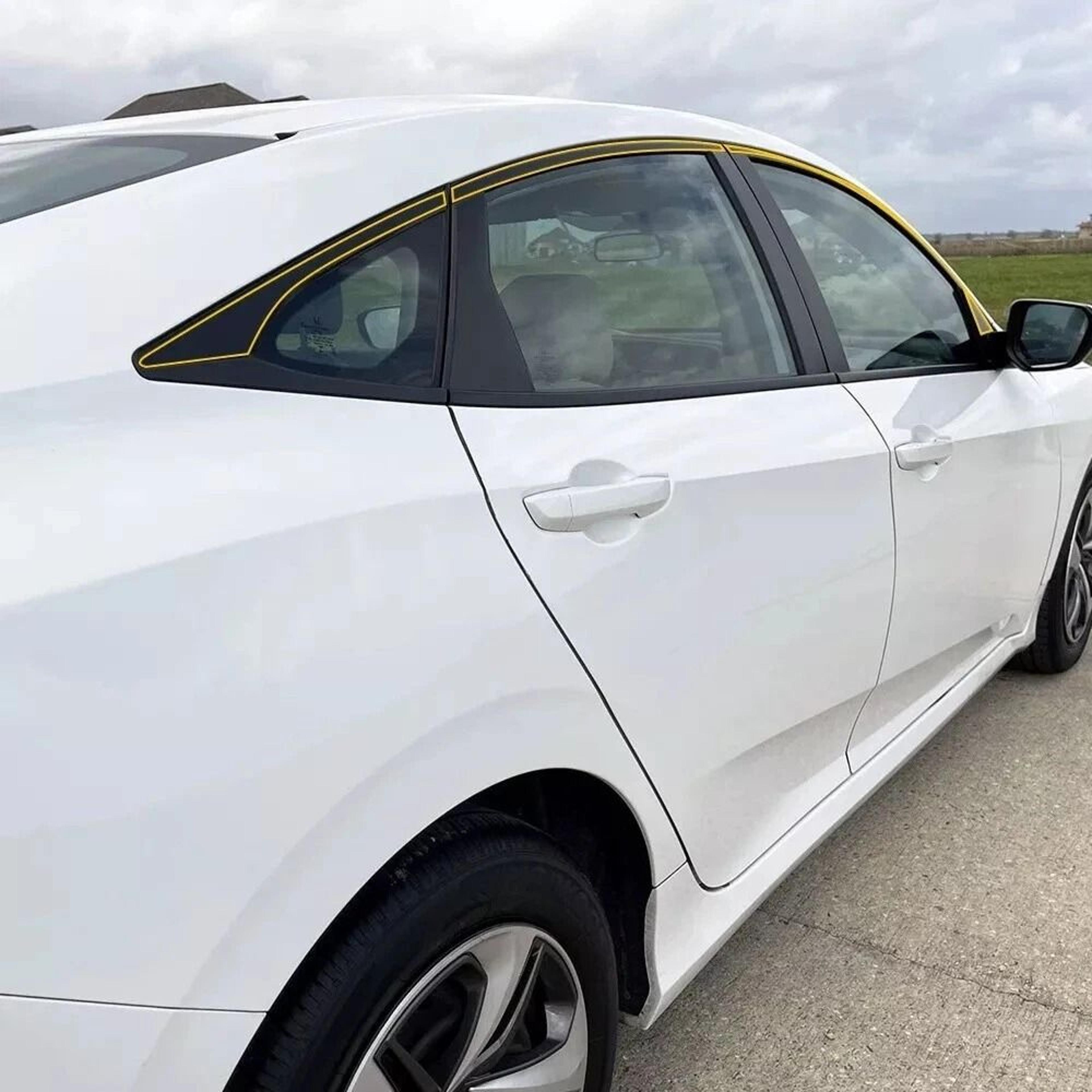 Chrome Delete Blackout Window Trim For Honda Accord Sedan Black 7