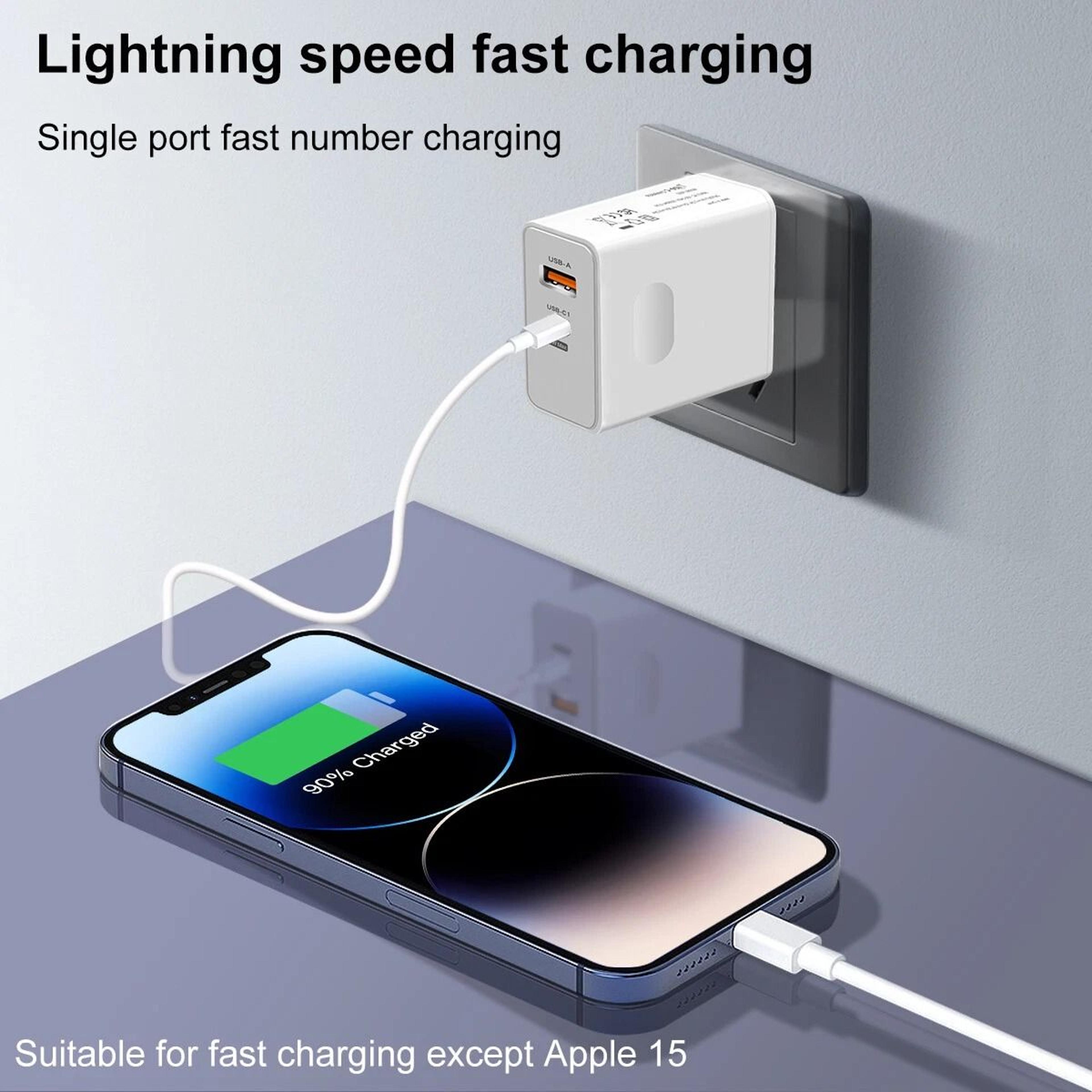 Fast Charger Adapter PD USB C Wall Charger For IPhone  Samsung 8