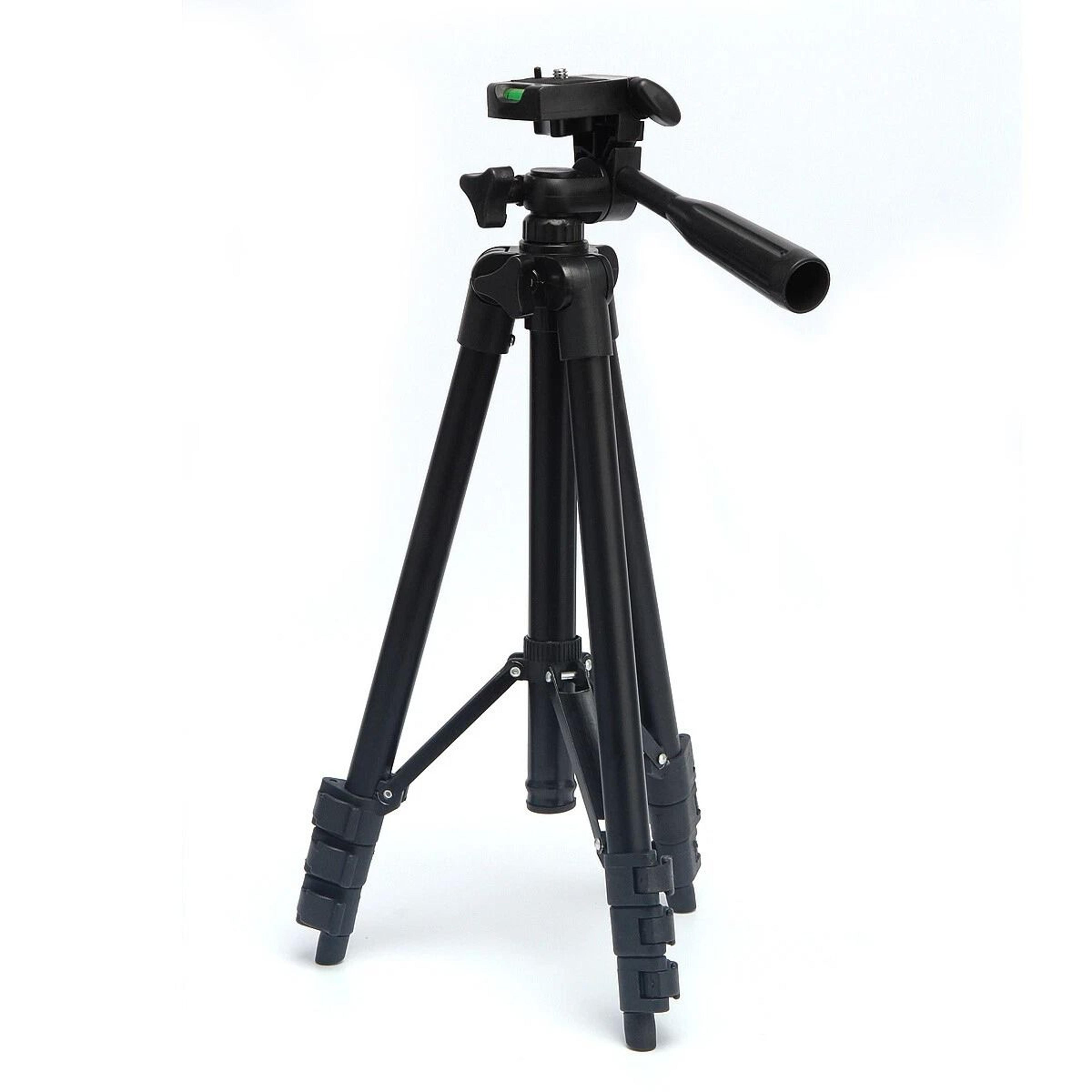 universal phone tripod stand holder mount for iphone & samsung adjustable, portable with carrying bag