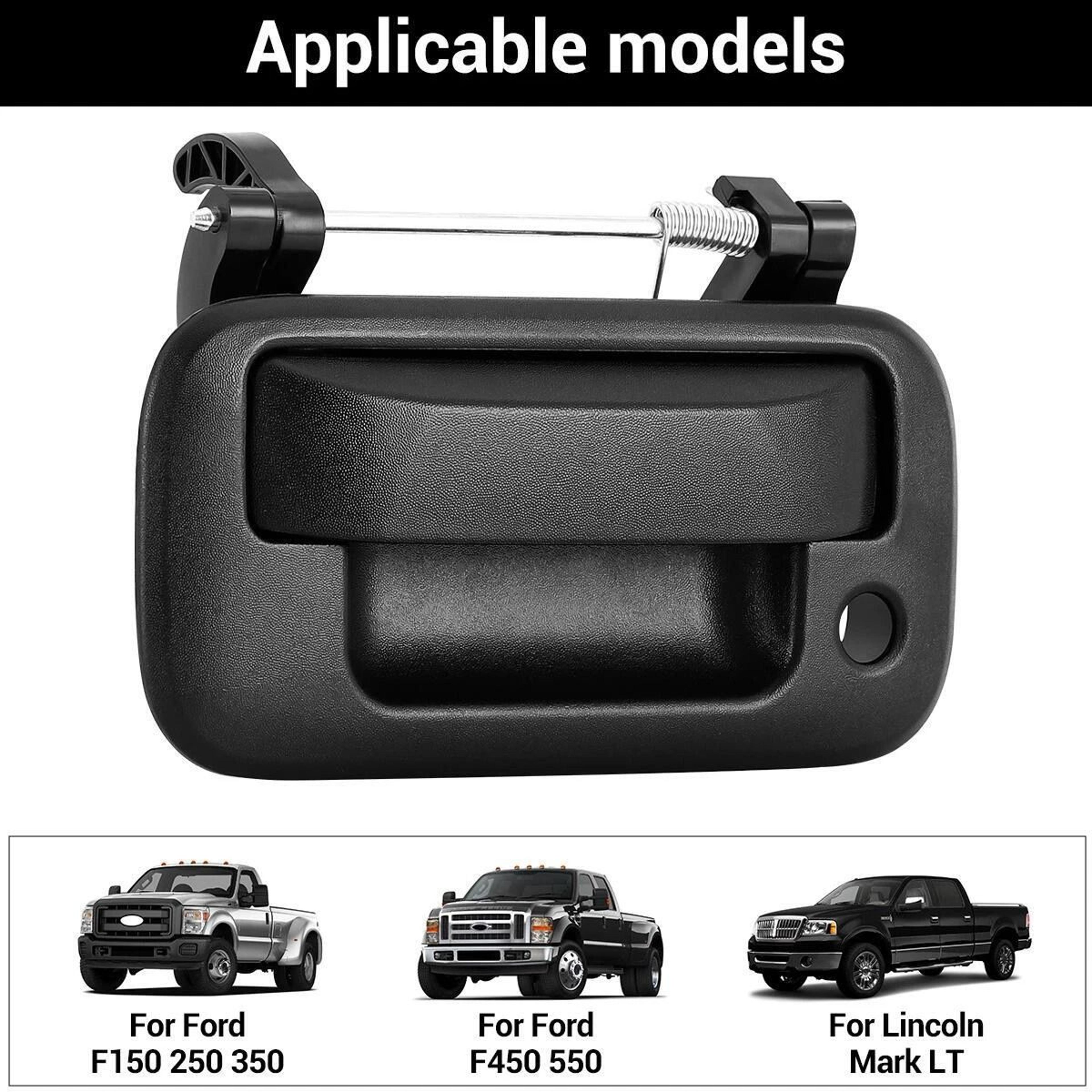 Ford Tailgate Handle Black Replacement For Lincoln Mark LT 9