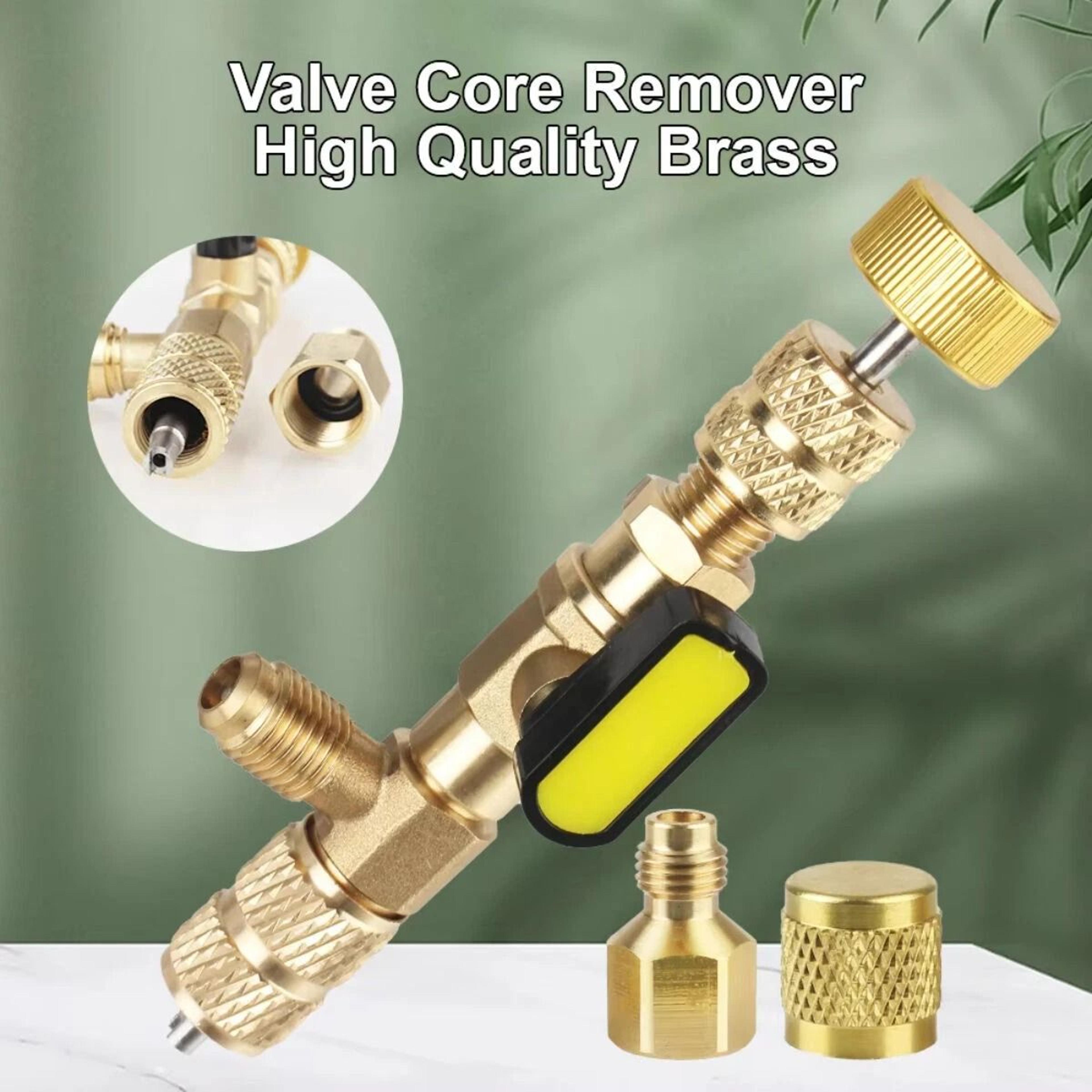 Dual Size AC Schrader Valve Core Remover HVAC Tool Kit 8