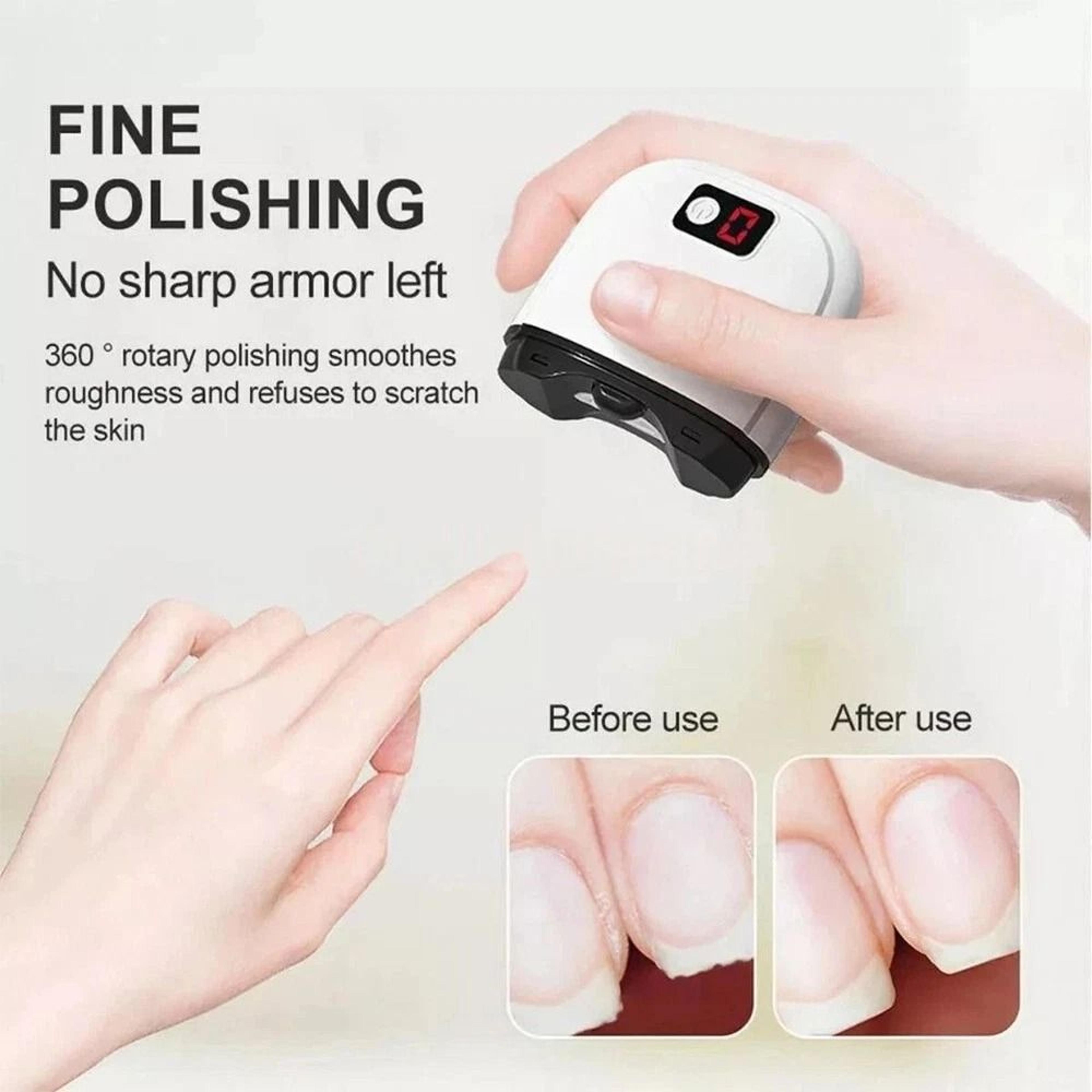 Electric Nail Clipper With LED Light USB Rechargeable Automatic Nail Trimmer 8