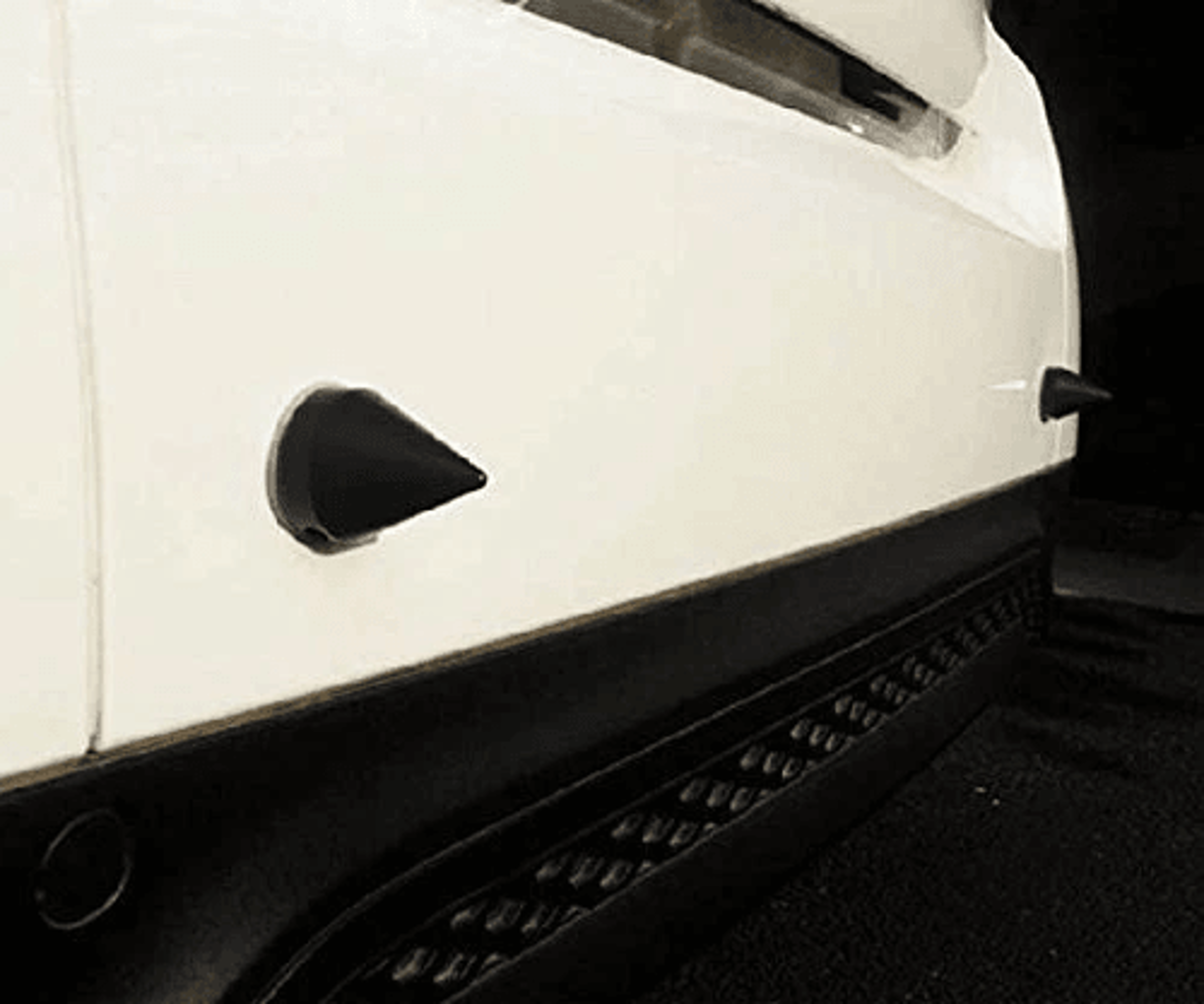 Black Smart Fortwo Bumper Protector Spikes Front Or Rear Guard Set 1