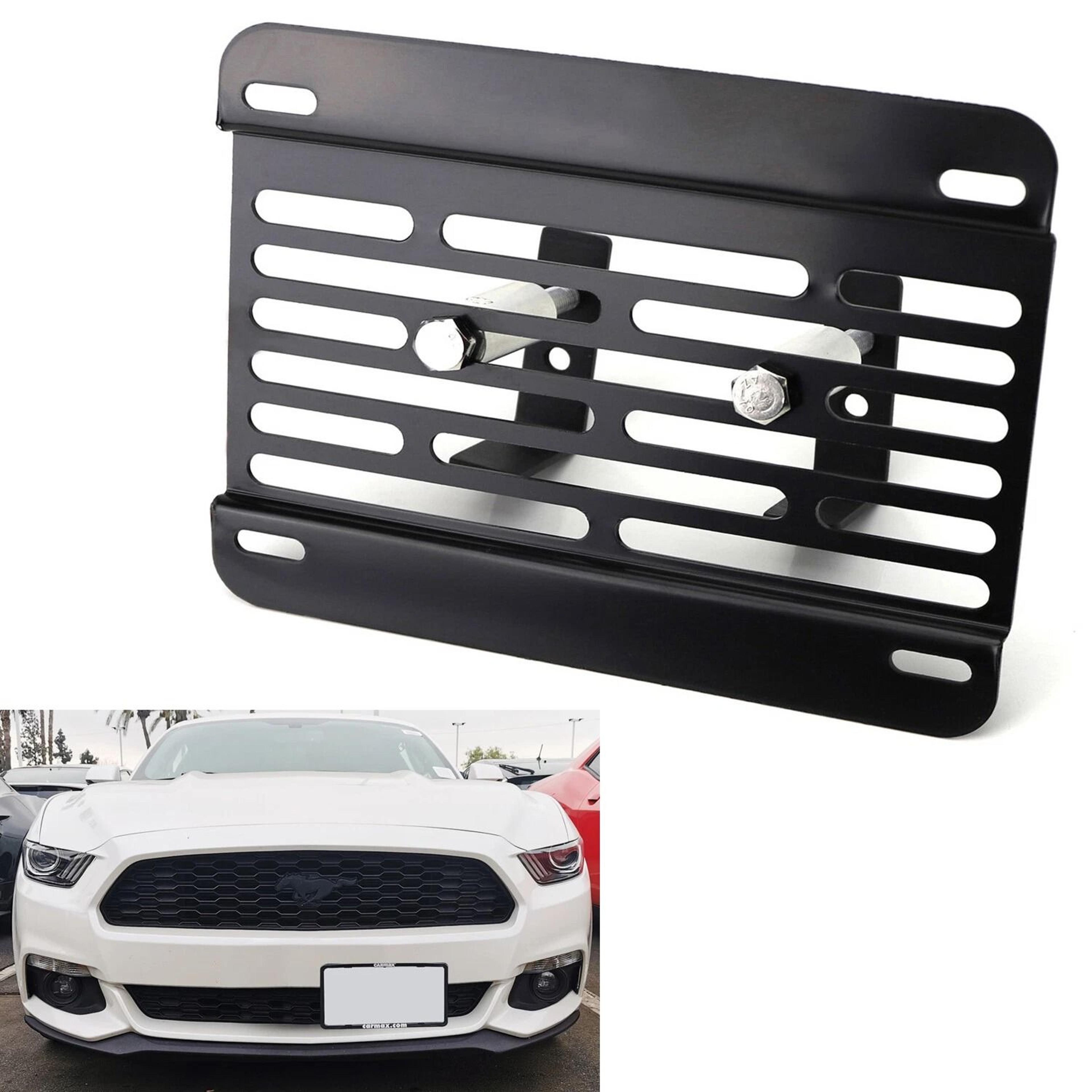 no drill ford mustang license plate bracket for grille mesh mount