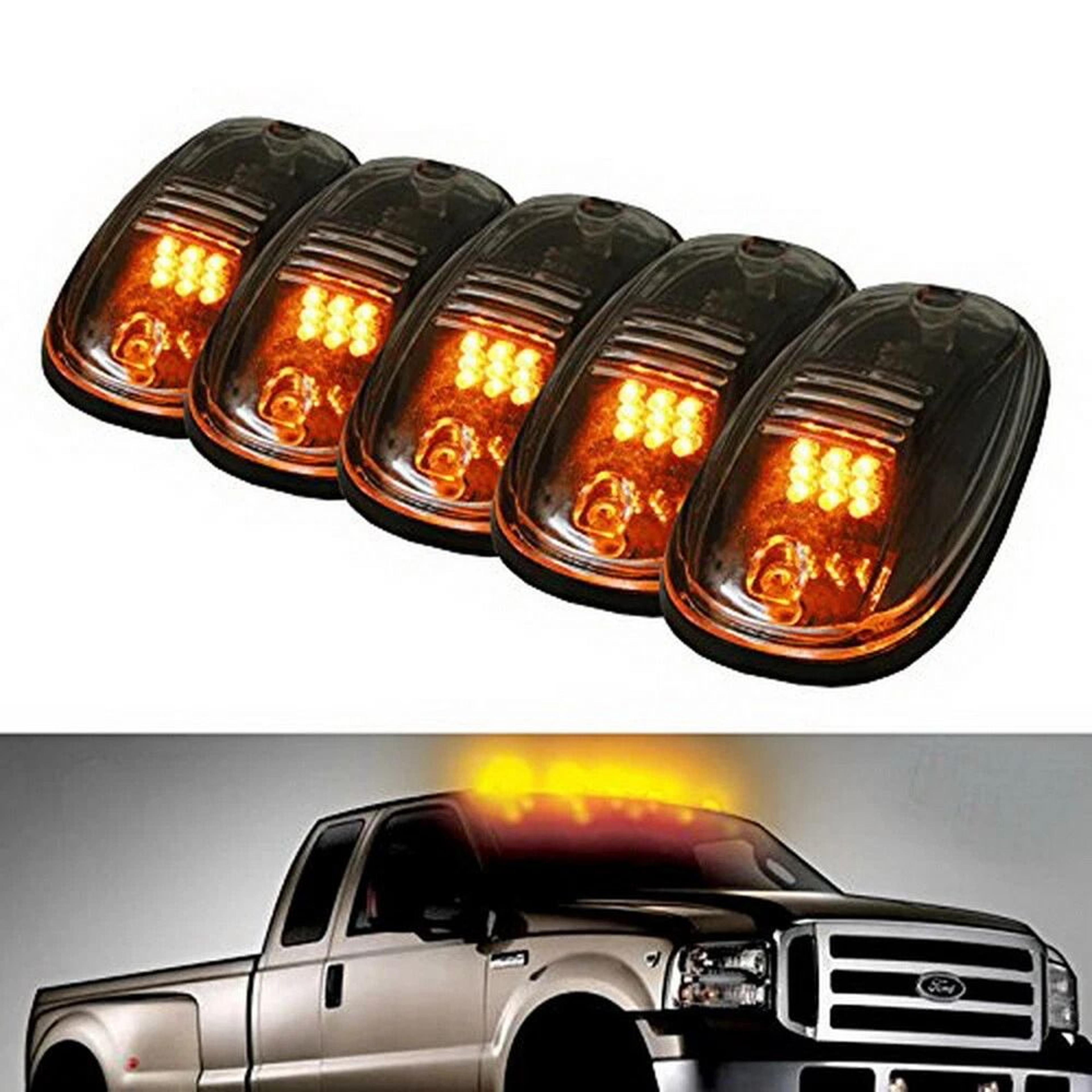 clear lens amber led cab roof marker lights for truck suv rv van