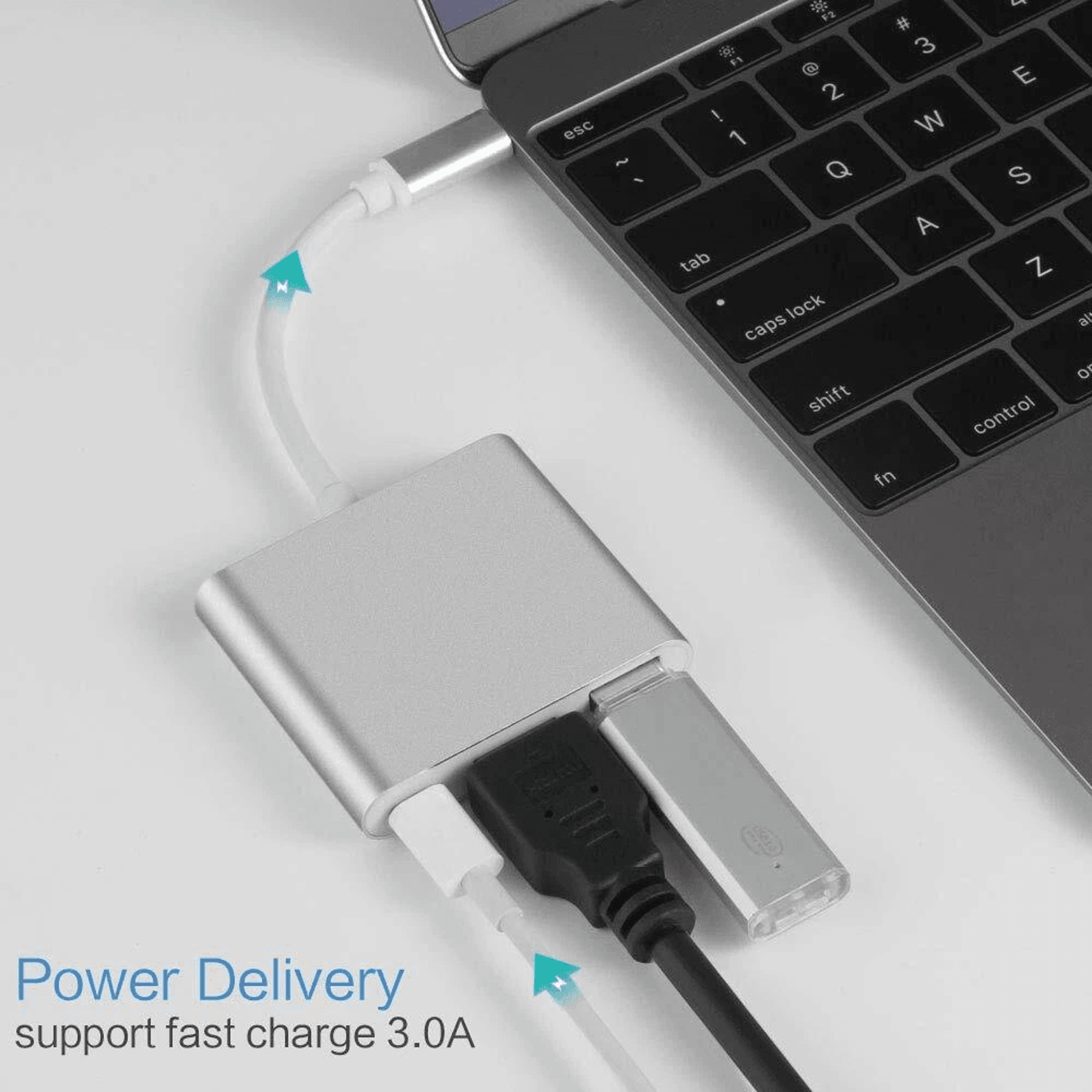 USB C HDMI Adapter Hub For MacBook Android Phone To TV 4